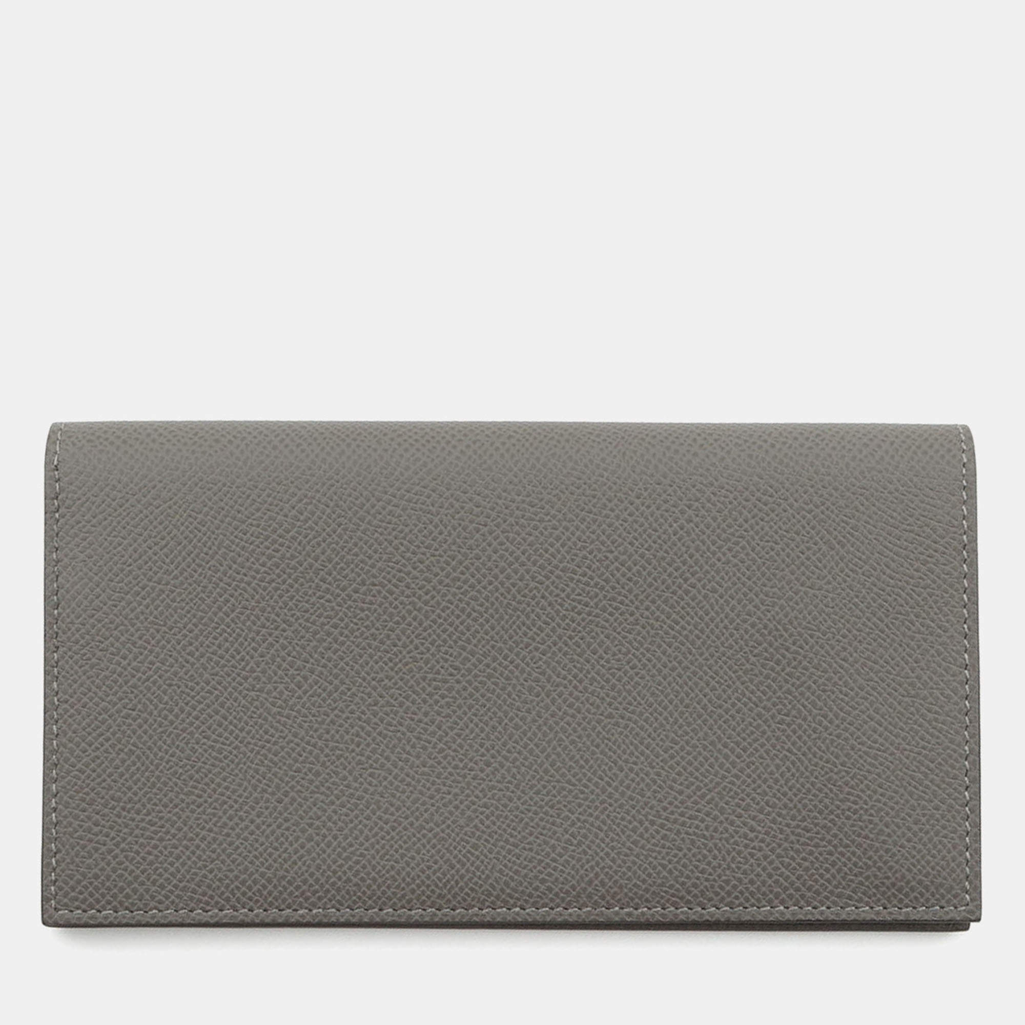 Pre Owned محفظة هيرمس سيتيزن إبسوم رمادي مايور