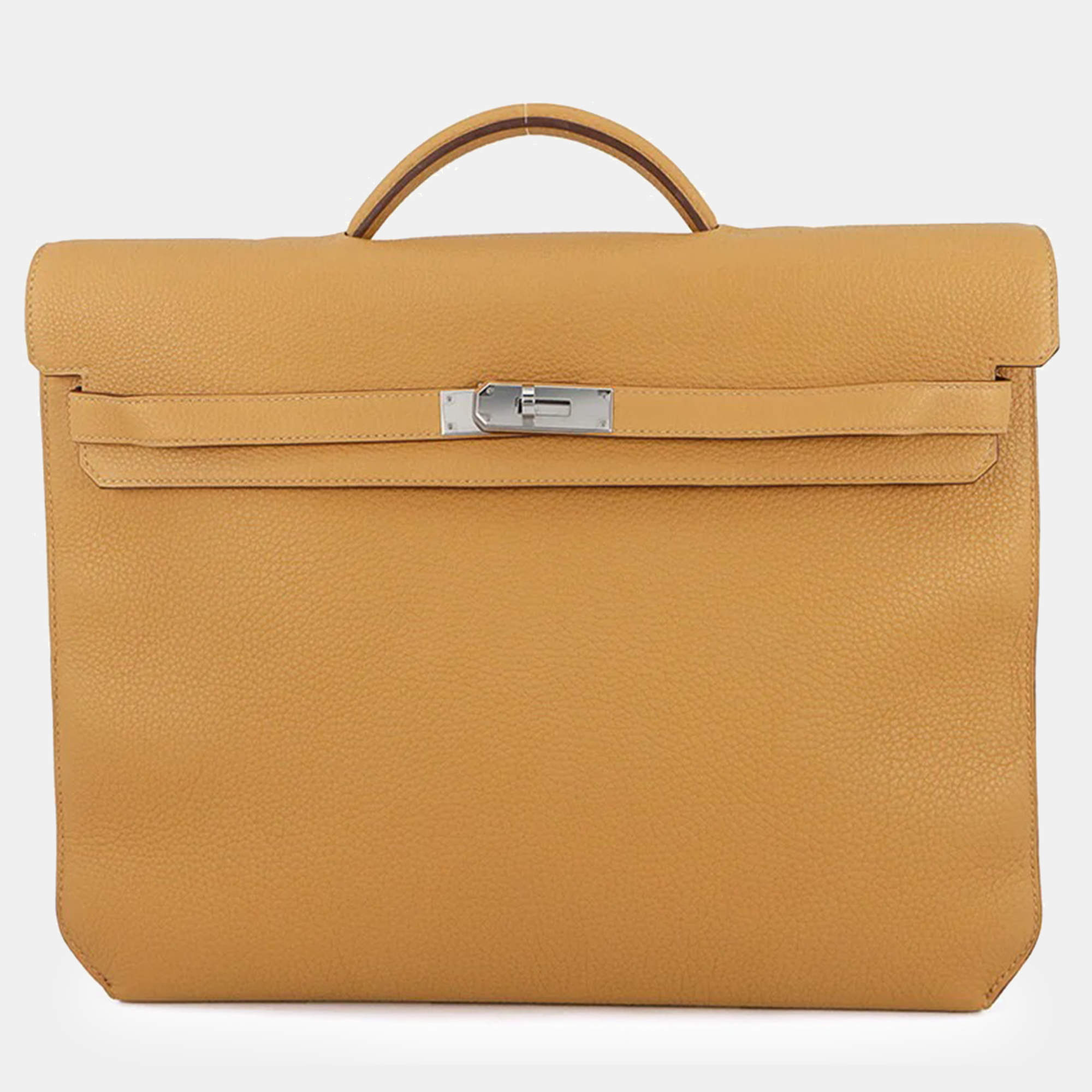 Pre Owned Hermes Kelly Depeche Sesame Togo Leather Size 34