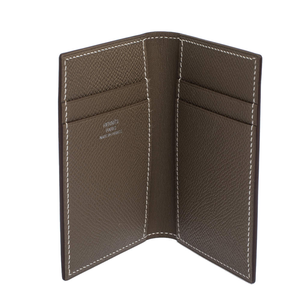 Hermes MC2 Euclide Card Holder Gold Epsom Leather For Sale at 1stDibs