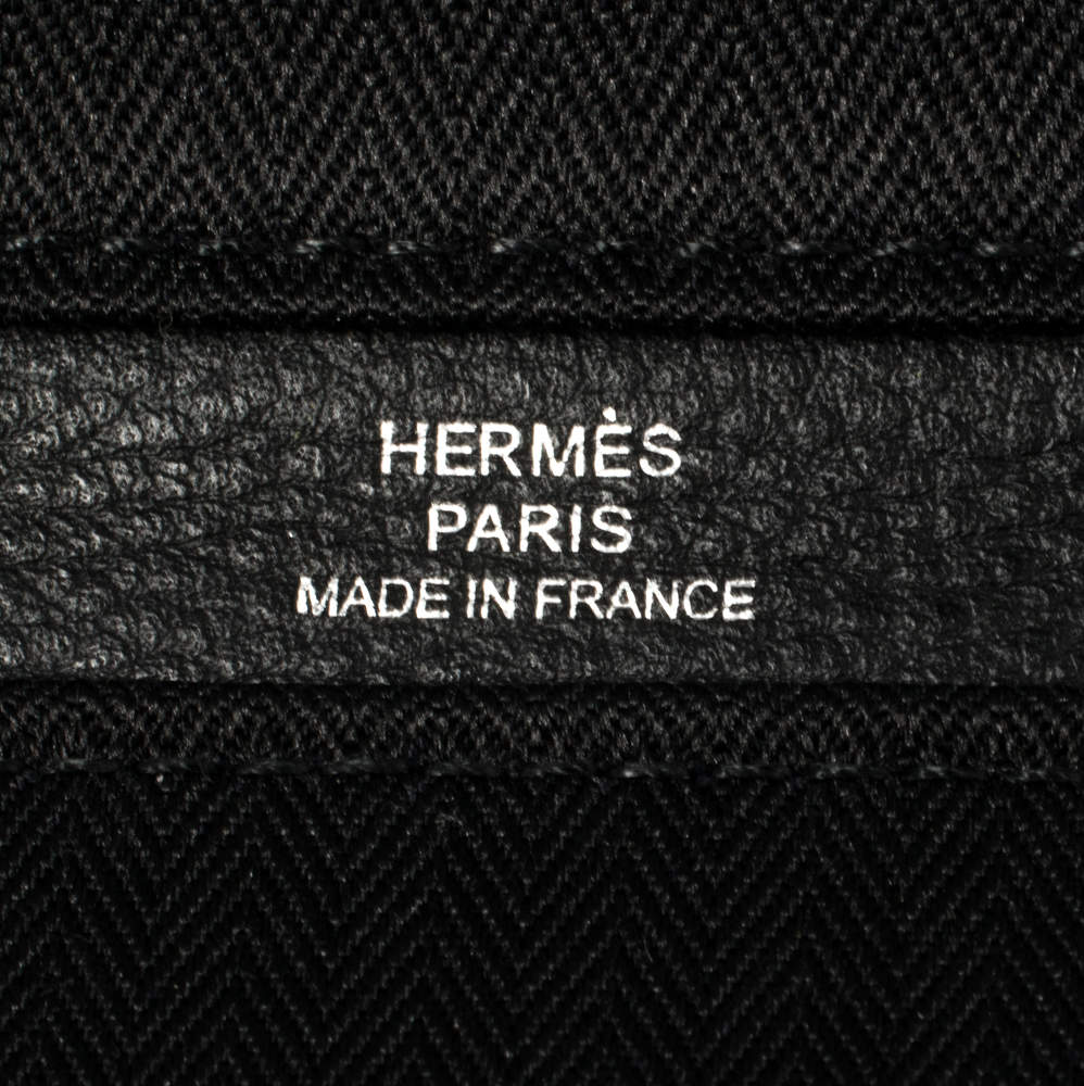 Hermes Black Vache Liegee Leather Travel Tie Case Hermes
