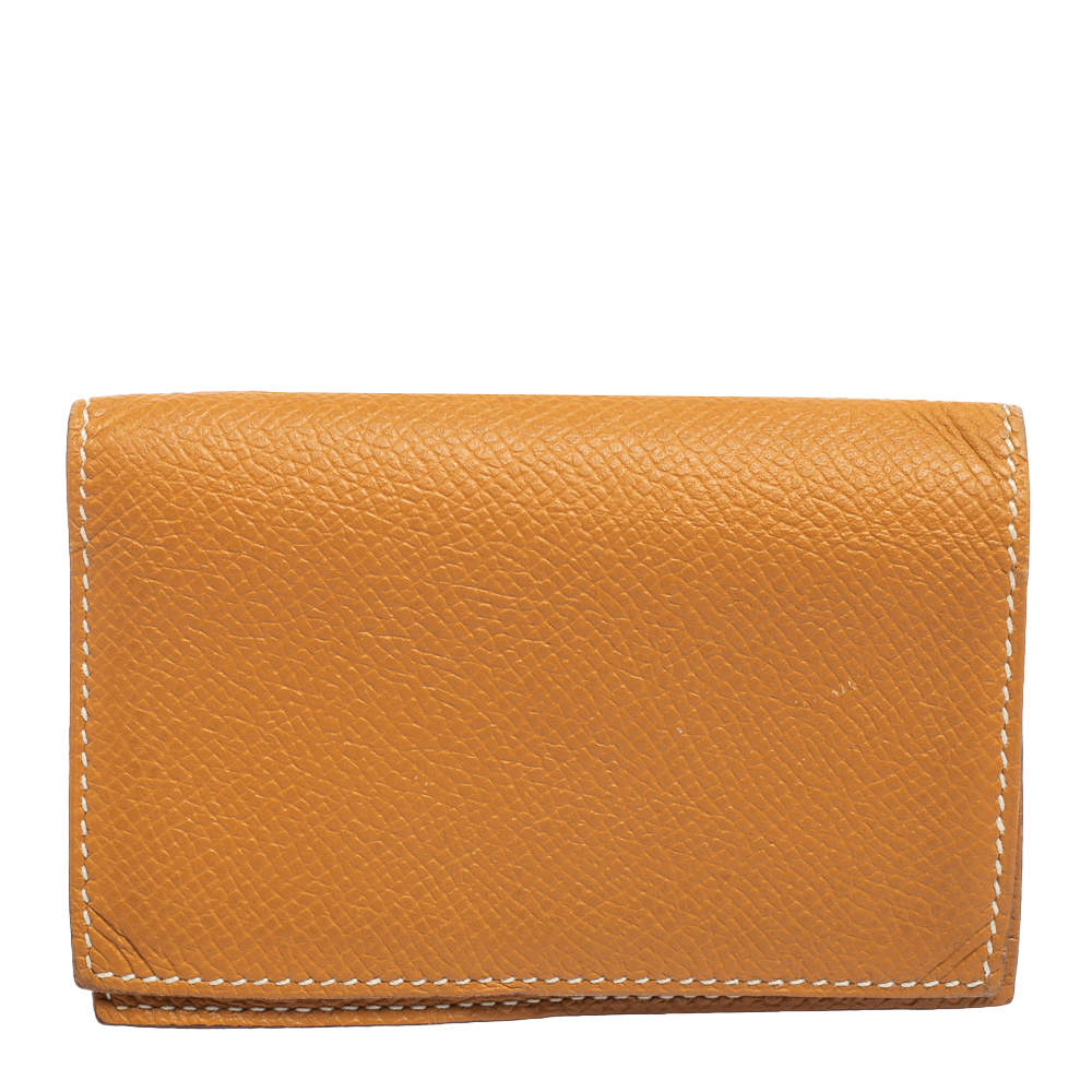 Hermés Natural Sable Epsom Leather Bifold Card Case