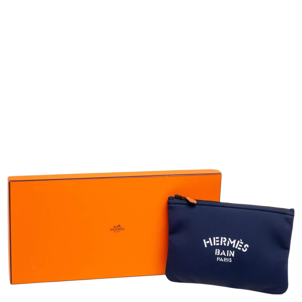 Hermes Bain Medium Size Neoprene Pouch For Sale at 1stDibs