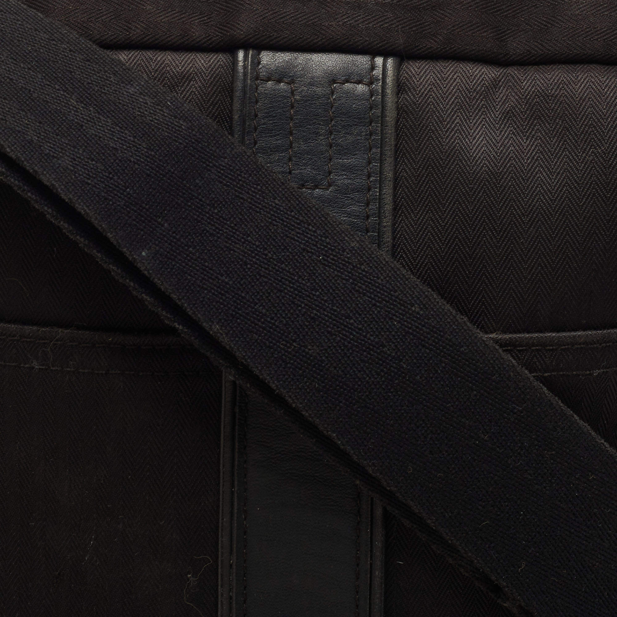 Hermes Black Canvas and Leather Acapulco Messenger Bag Hermes