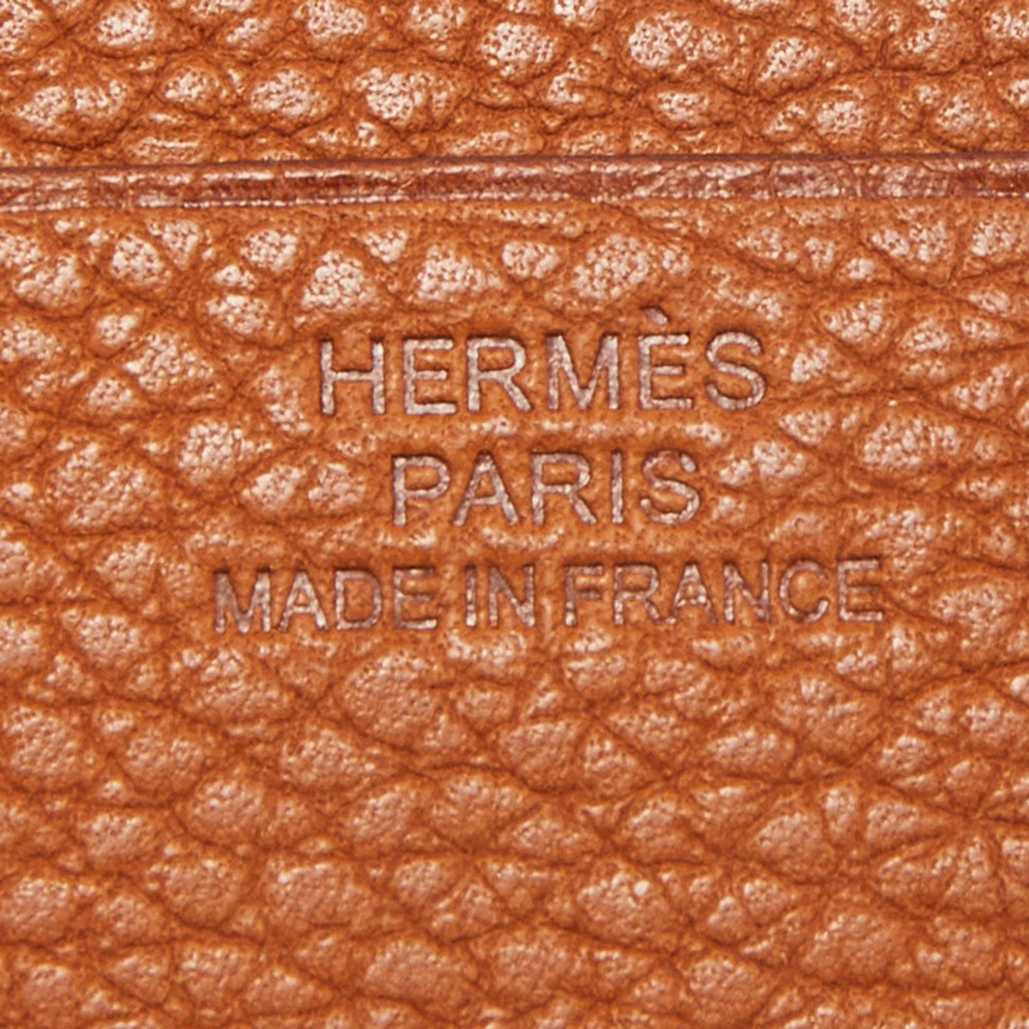 Hermes Fauve Barenia Faubourg Leather City 4CC Card Holder Hermes