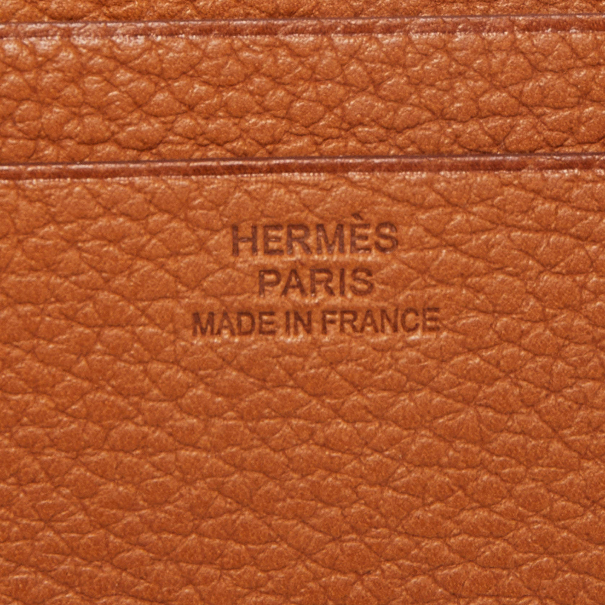 Hermes Fauve Barenia Faubourg Leather City 4CC Card Holder
