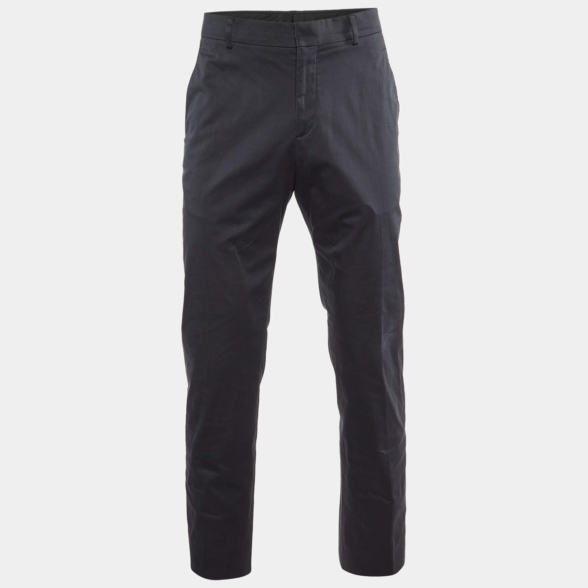 Hermès Midnight Blue Cotton Regular Fit Pants M