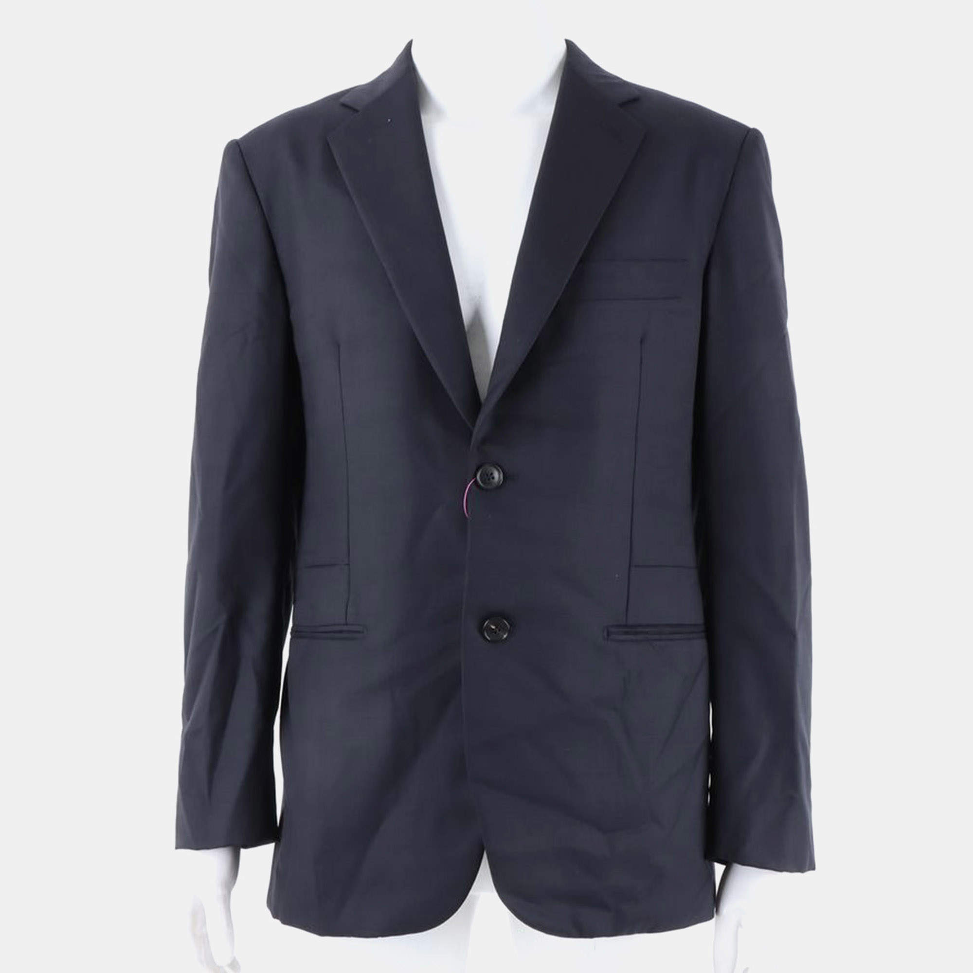 Pre Owned جاكيت هيرمس صوف أزرق داكن بحجم متوسط