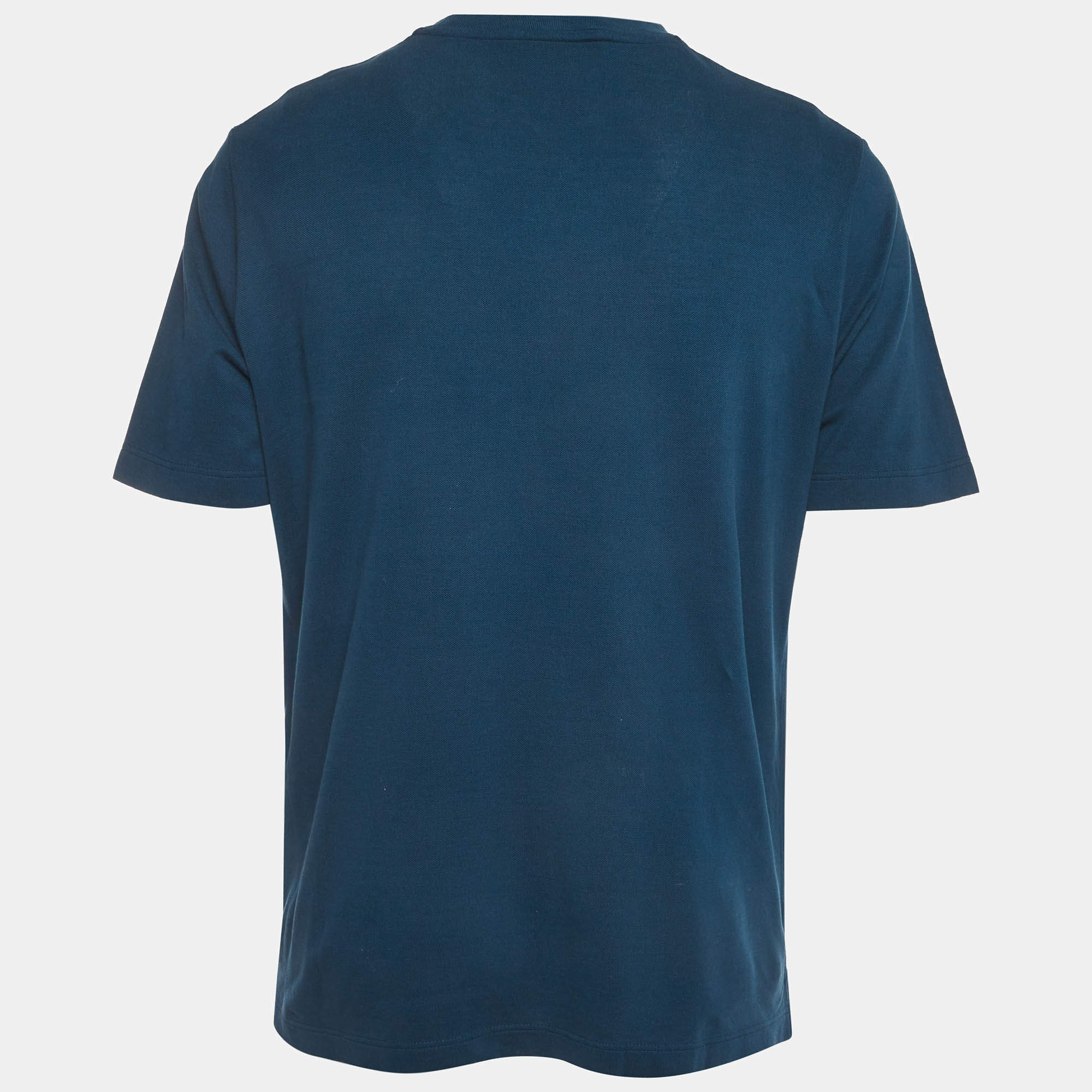 Hermes Blue Horseshoe Print Jersey Crew Neck T-Shirt XS Hermes | TLC
