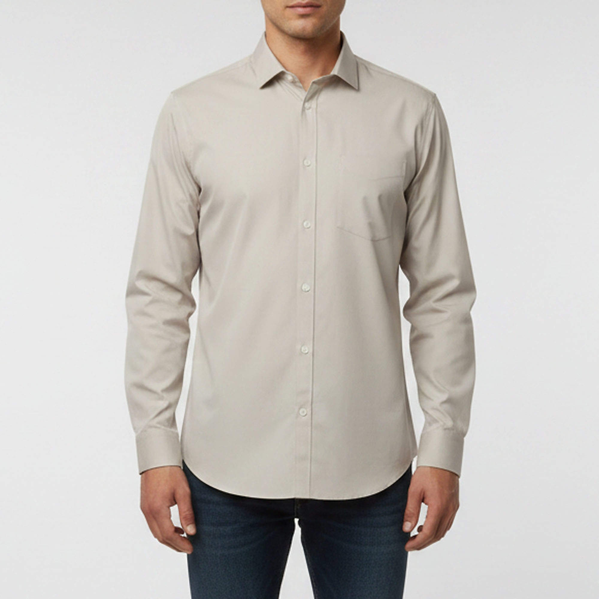 Pre Owned Hermès Grey Cotton Button Down Shirt XL