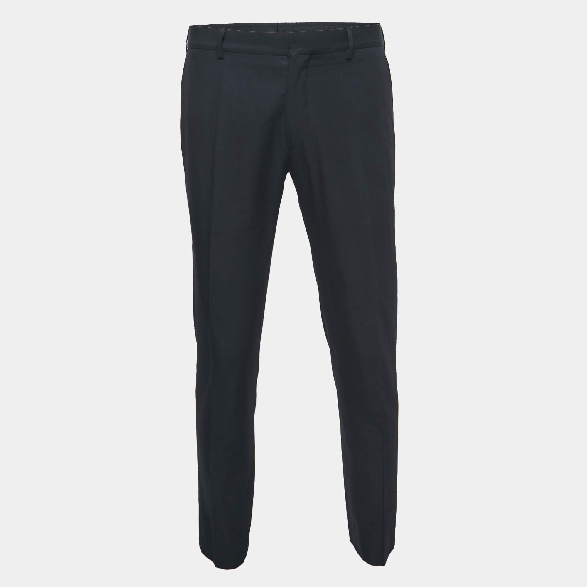 Hermes Black Cotton Blend Trousers L