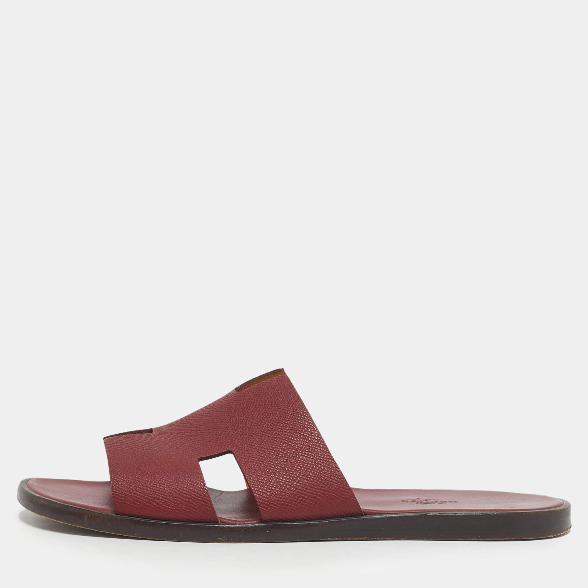 Pre Owned صندل هيرمس إزمير جلد بني مقاس 42