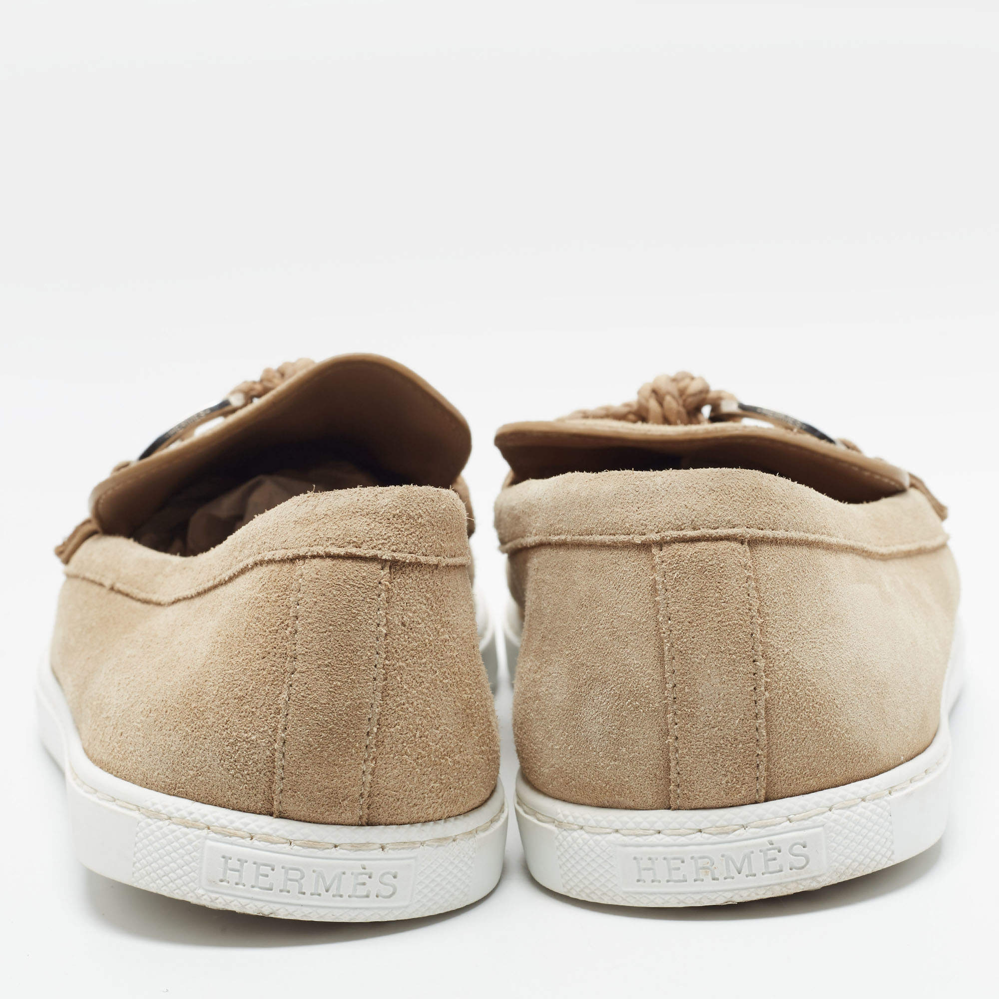 Hermès ignacio Size 40 Beige Suede Loafers Hermes | TLC
