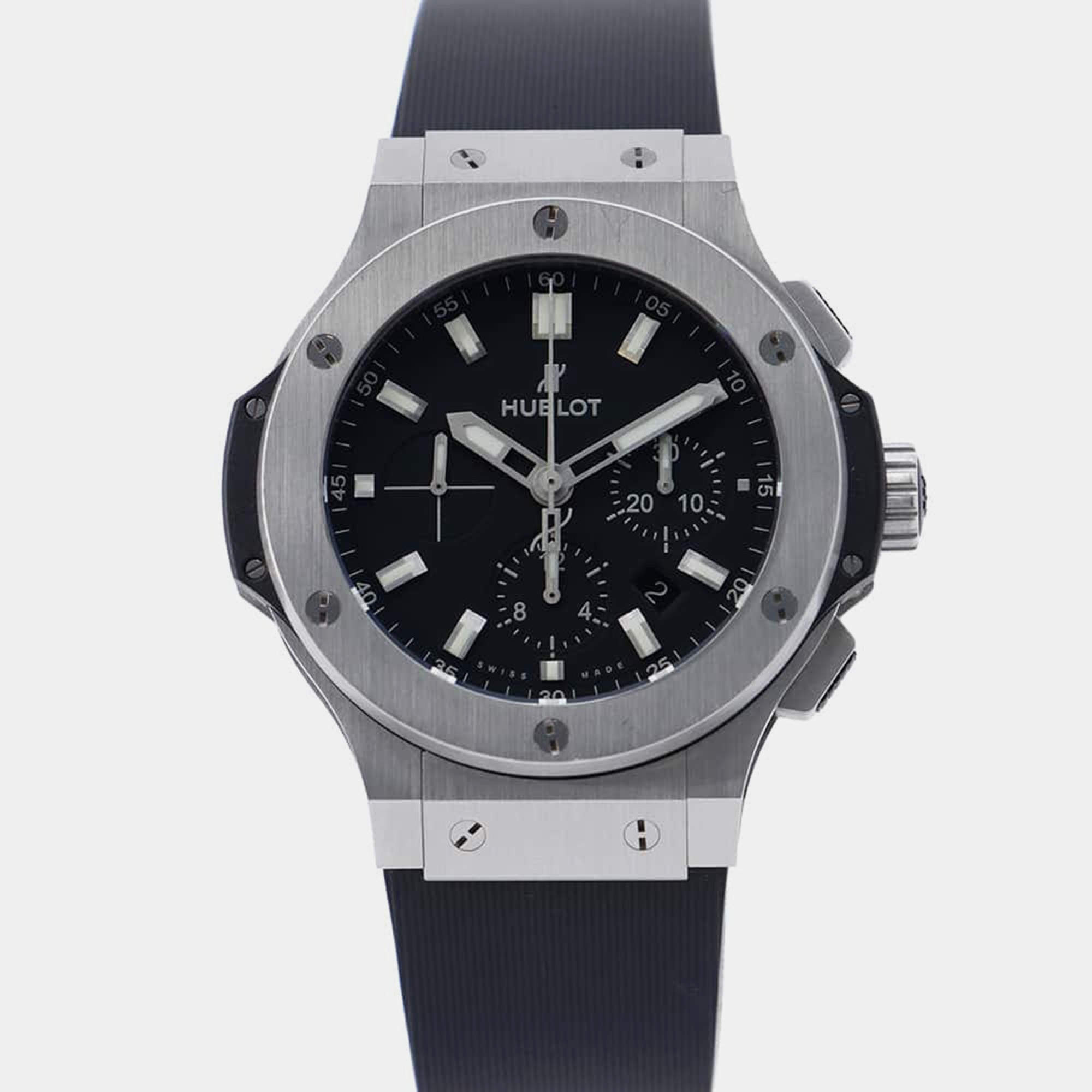 Hublot Black Stainless Steel Big Bang Evolution 301.SX.1170.RX Automatic Men's Wristwatch 44 mm 