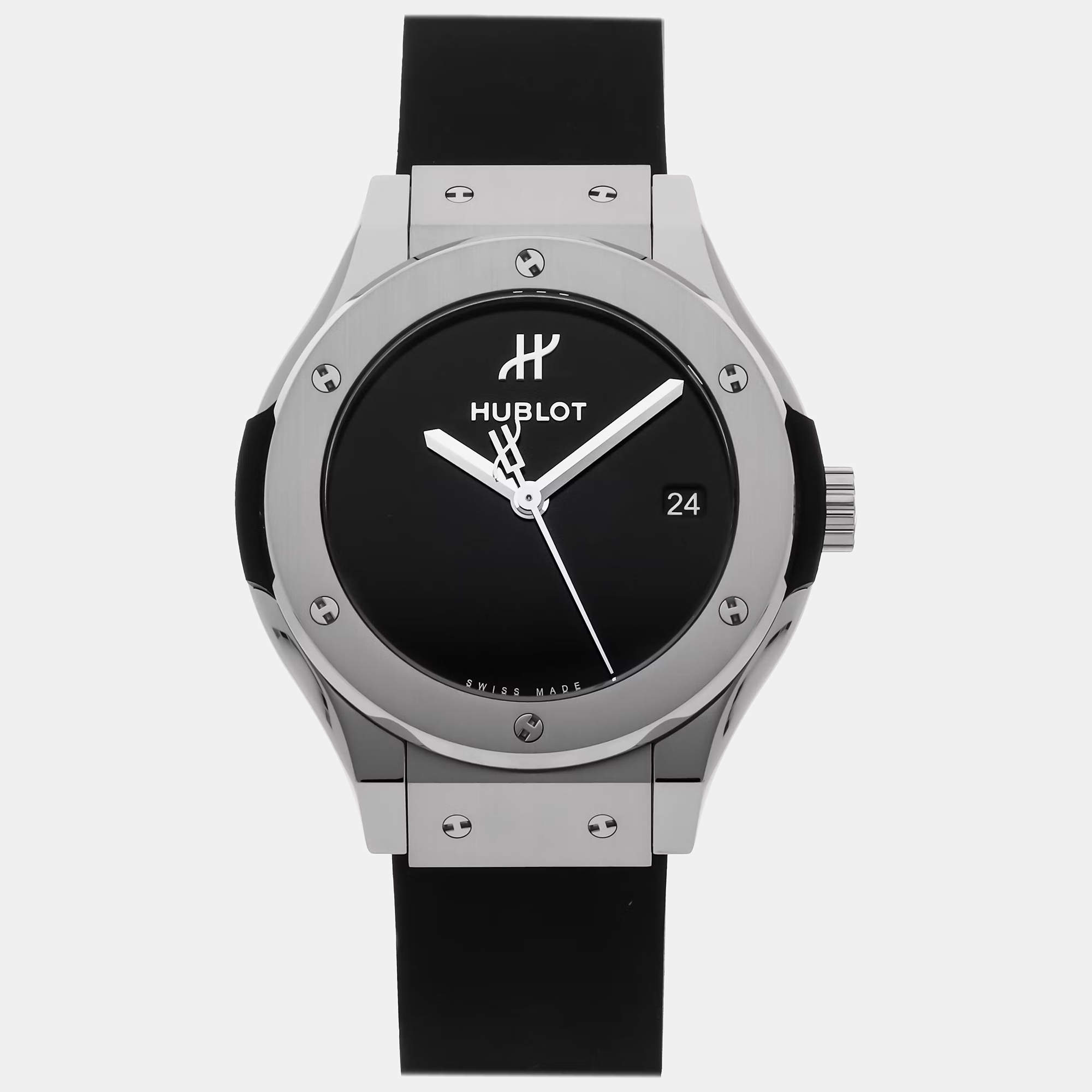 Hublot Black Titanium Classic Fusion 565.NX.1270.RX.MDM Automatic Men's Wristwatch 38 mm