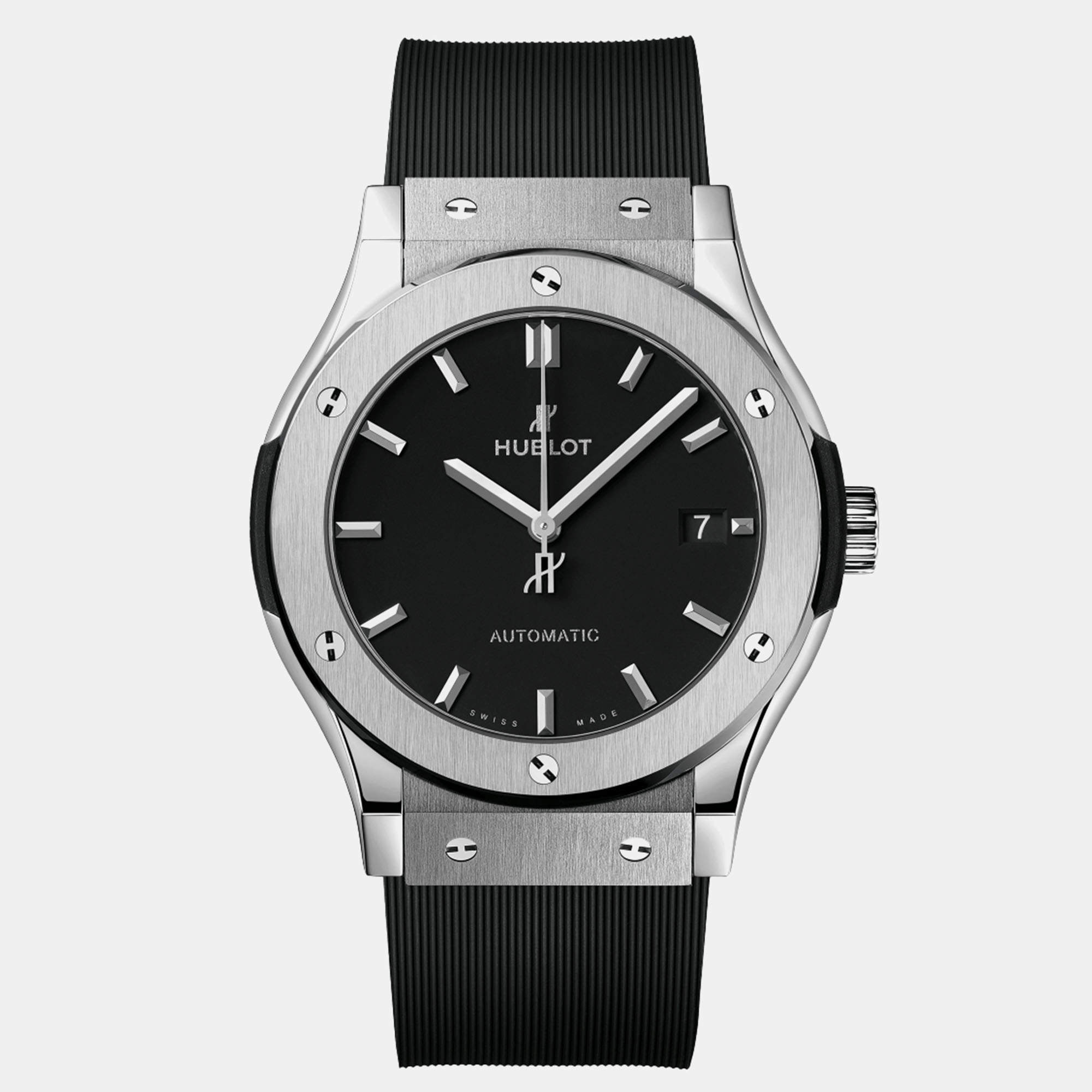 Hublot Black Titanium Classic Fusion Men's Wristwatch 42 mm