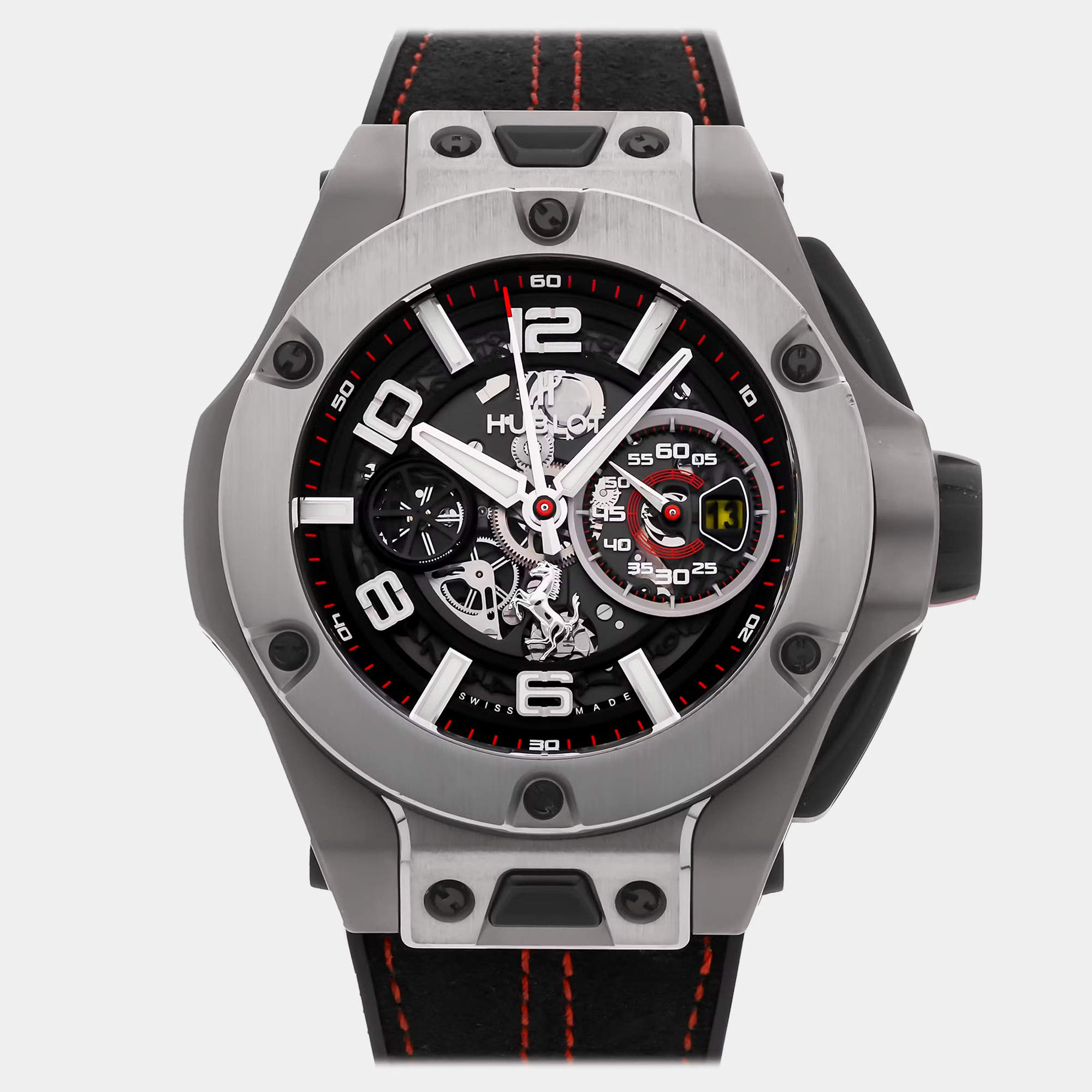 Pre Owned Hublot Big Bang 402.NX.0123.WR Automatic Black Titanium Men’s Wristwatch 42mm