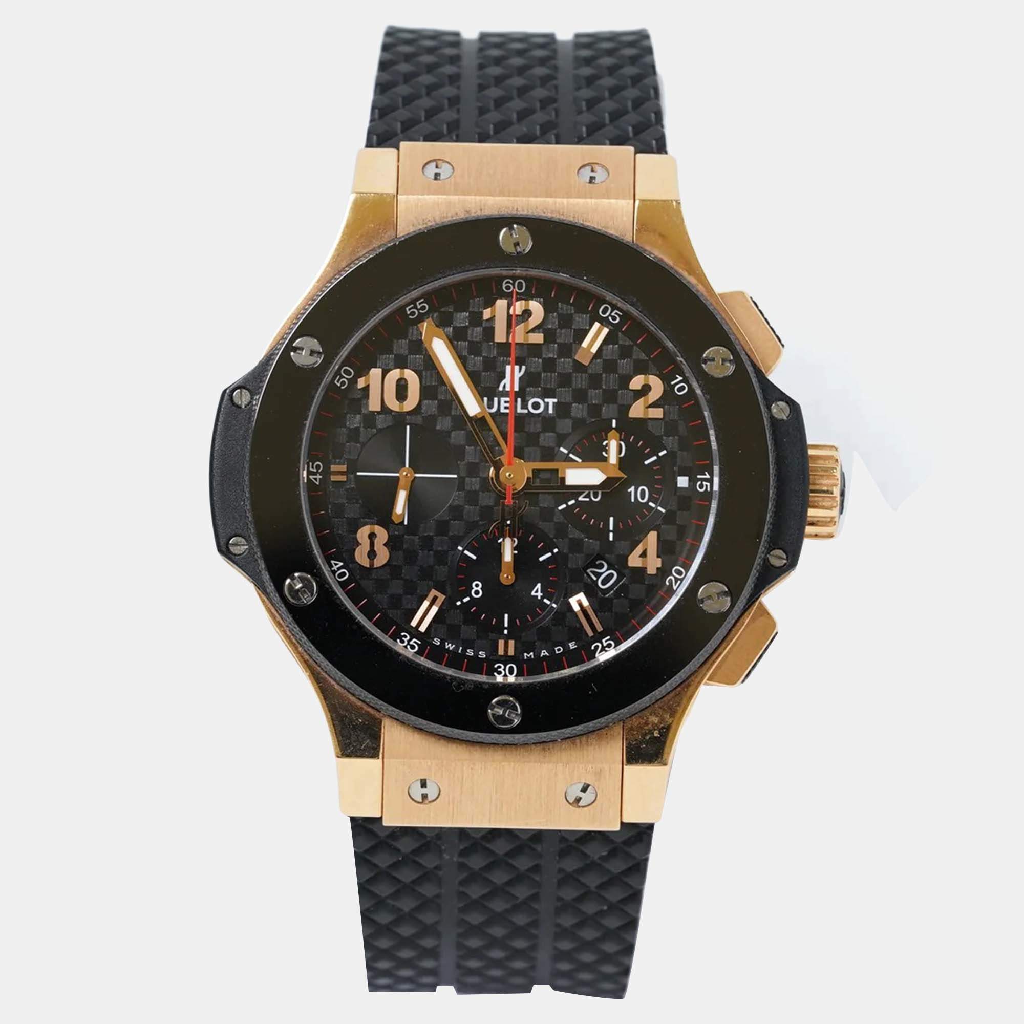 Pre Owned Hublot Big Bang 301.PB.131.RX Automatic Black 18K Rose Gold Ceramic Men’s Wristwatch 44 mm