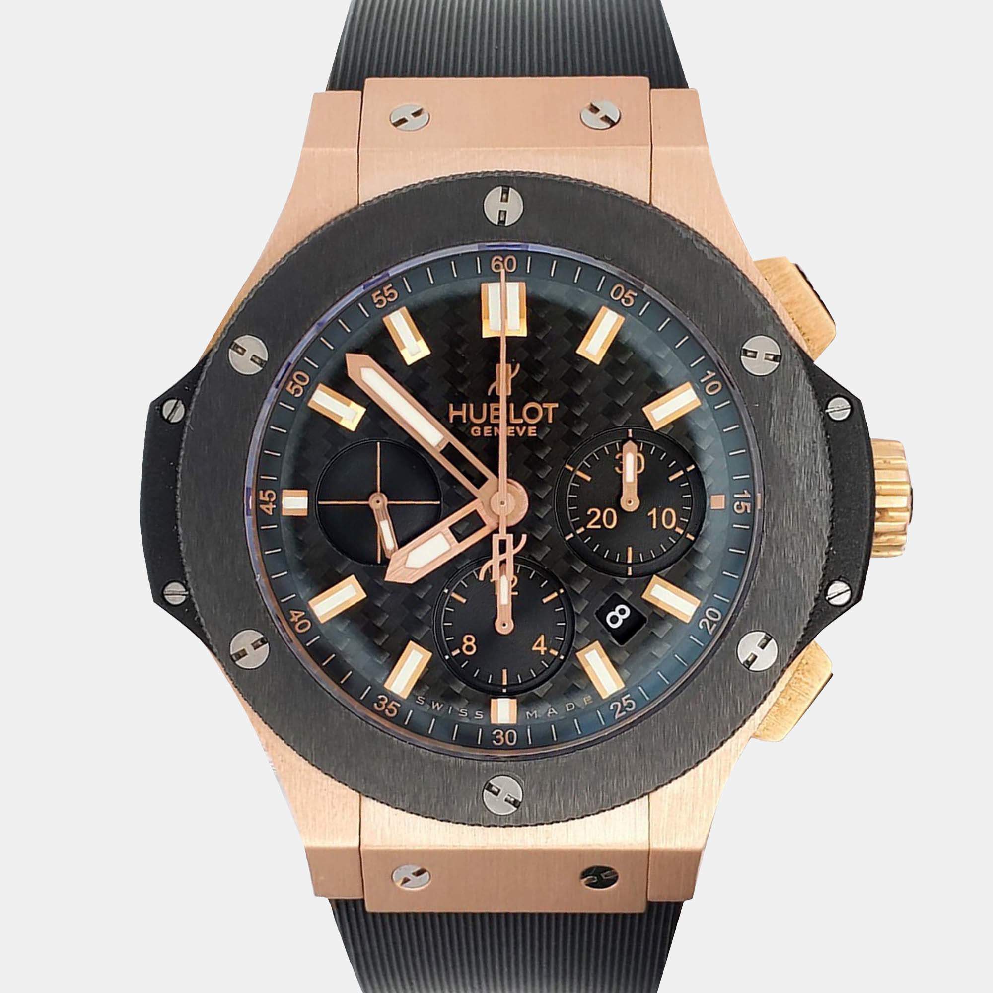 Pre Owned Hublot Big Bang 301PM1780RX Automatic Black Rose Gold Ceramic Men’s Wristwatch 44 mm