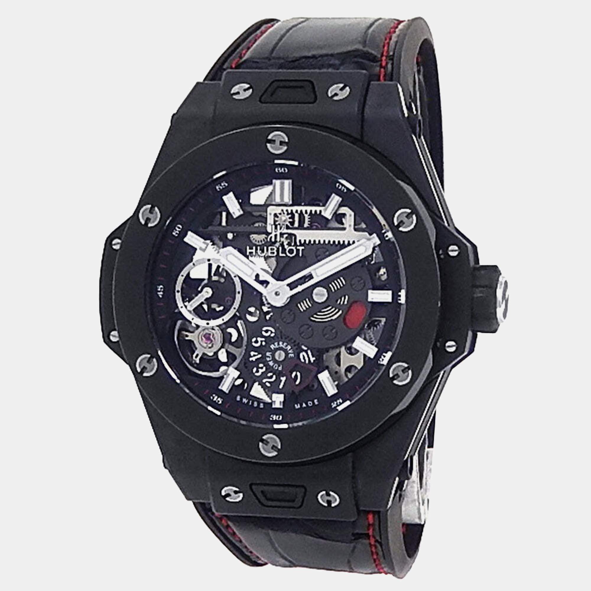 Pre Owned Hublot Big Bang Meca-10 414.CI.123.RX Automatic Skeleton Ceramic Men’s Wristwatch 45 mm