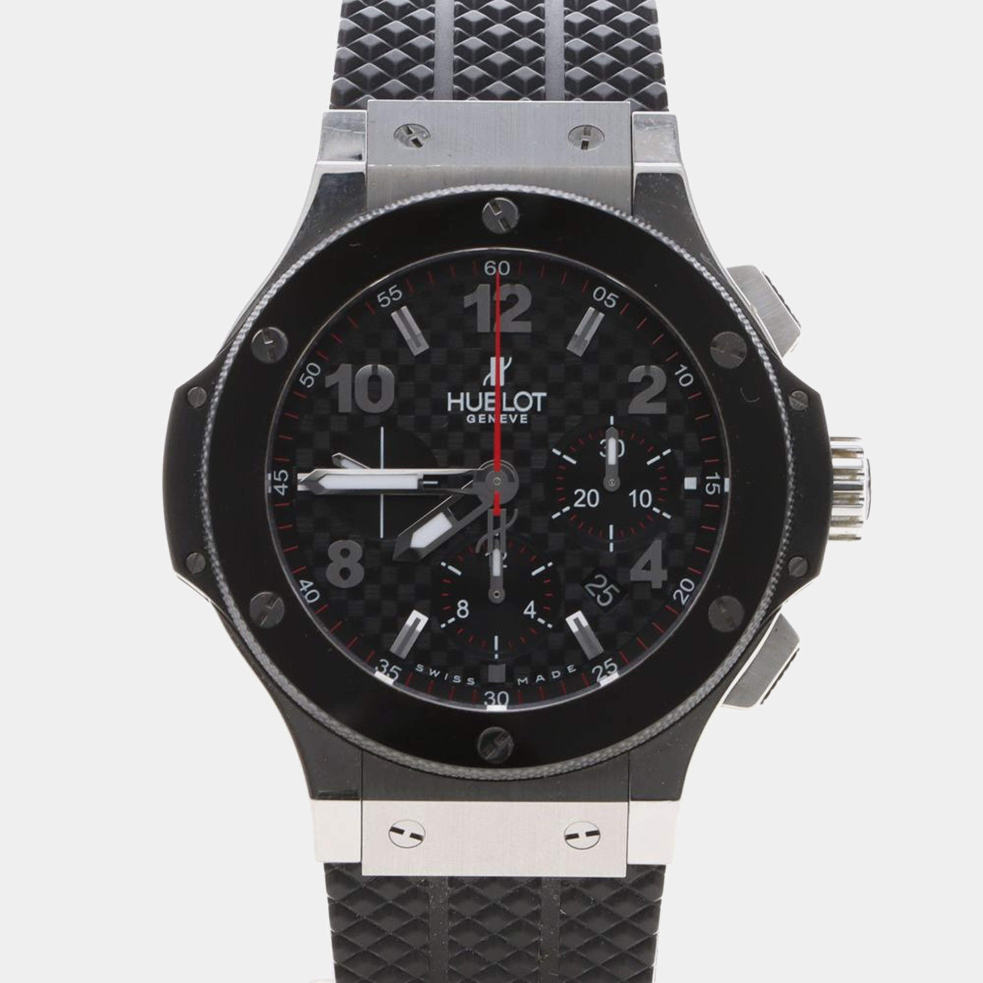 Pre Owned Hublot Big Bang Chrono 301.SB.131.RX Automatic Ceramic Stainless Steel Men's Wristwatch 44 mm