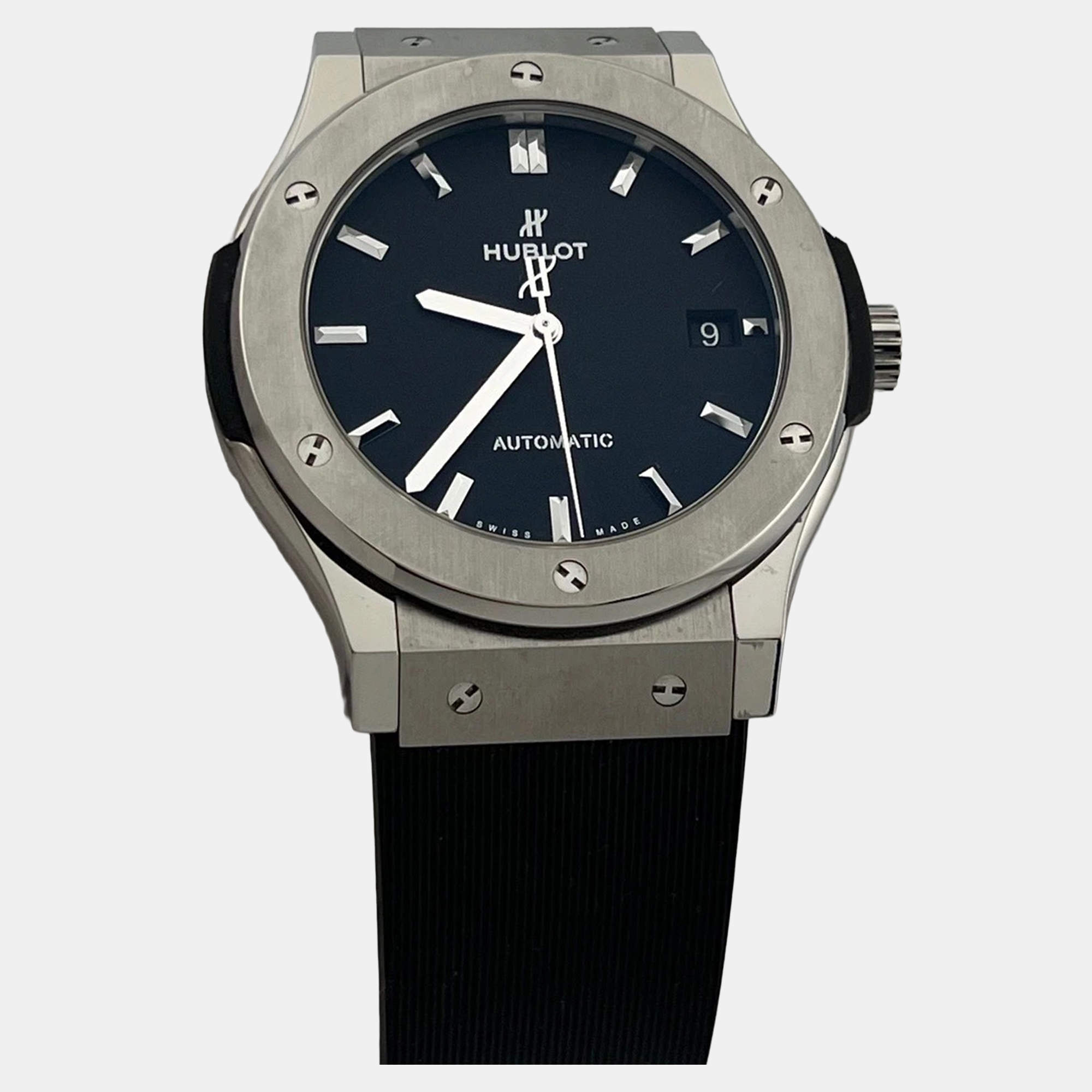 Pre Owned Hublot Classic Fusion 511.NX.1171.RX Automatic Black Titanium Men's Wristwatch 45 mm