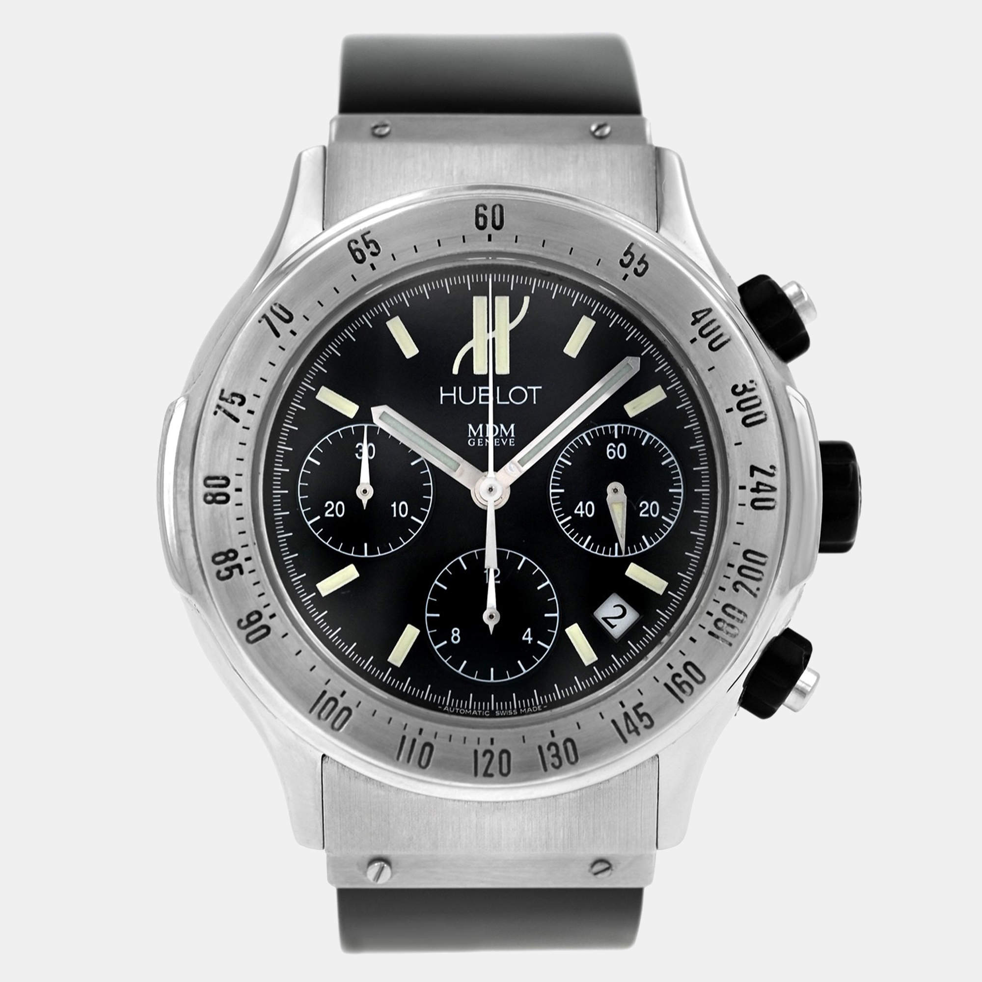 Pre Owned Hublot Super B 1920.1 Automatic Stainless Steel Men's Wristwatch 42 mm