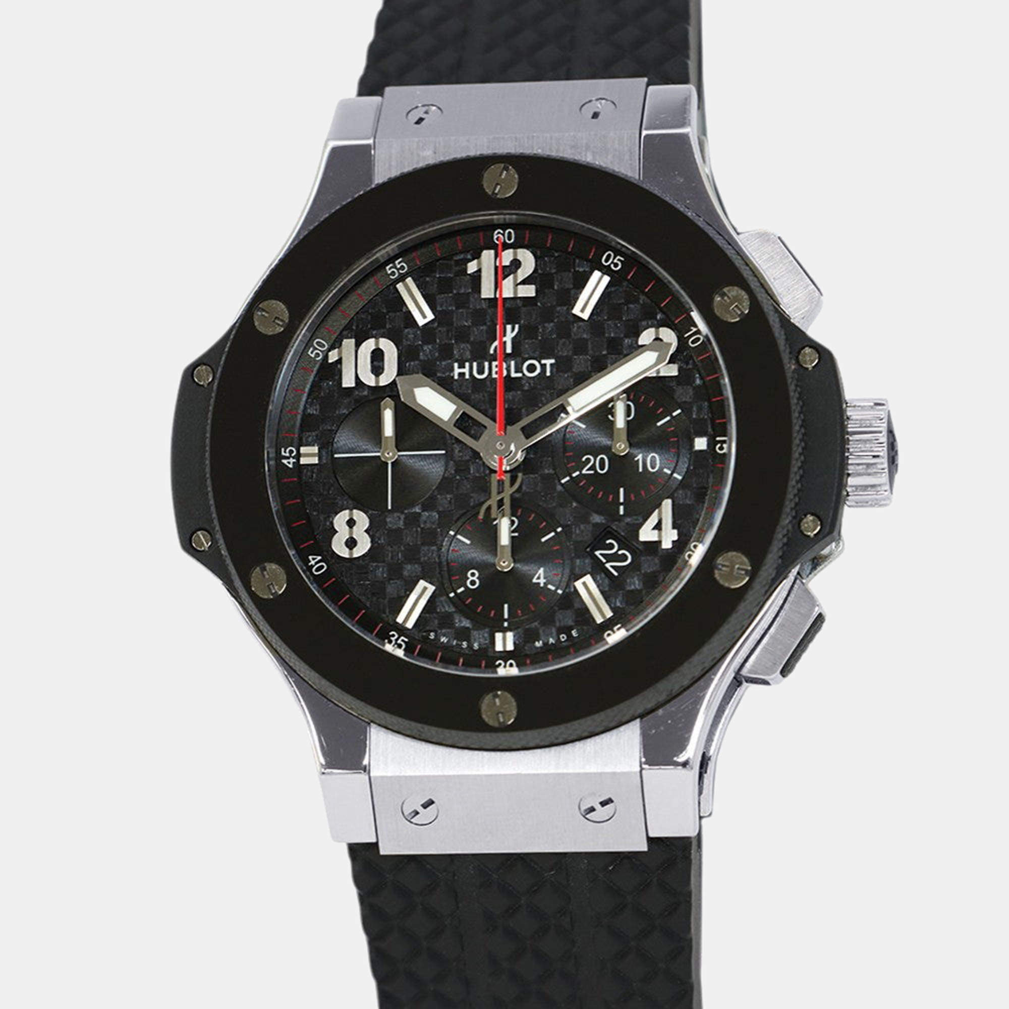 Pre Owned Hublot Big Bang 301.SB.131.RX Black Ceramic Automatic Men Wristwatch 44mm