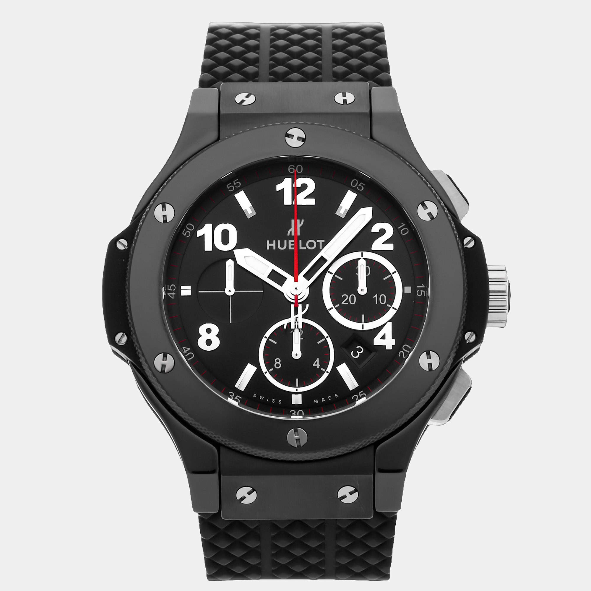 Pre Owned Hublot Big Bang 301.CX.130.RX Black Ceramic Automatic Men's Wristwatch 44mm