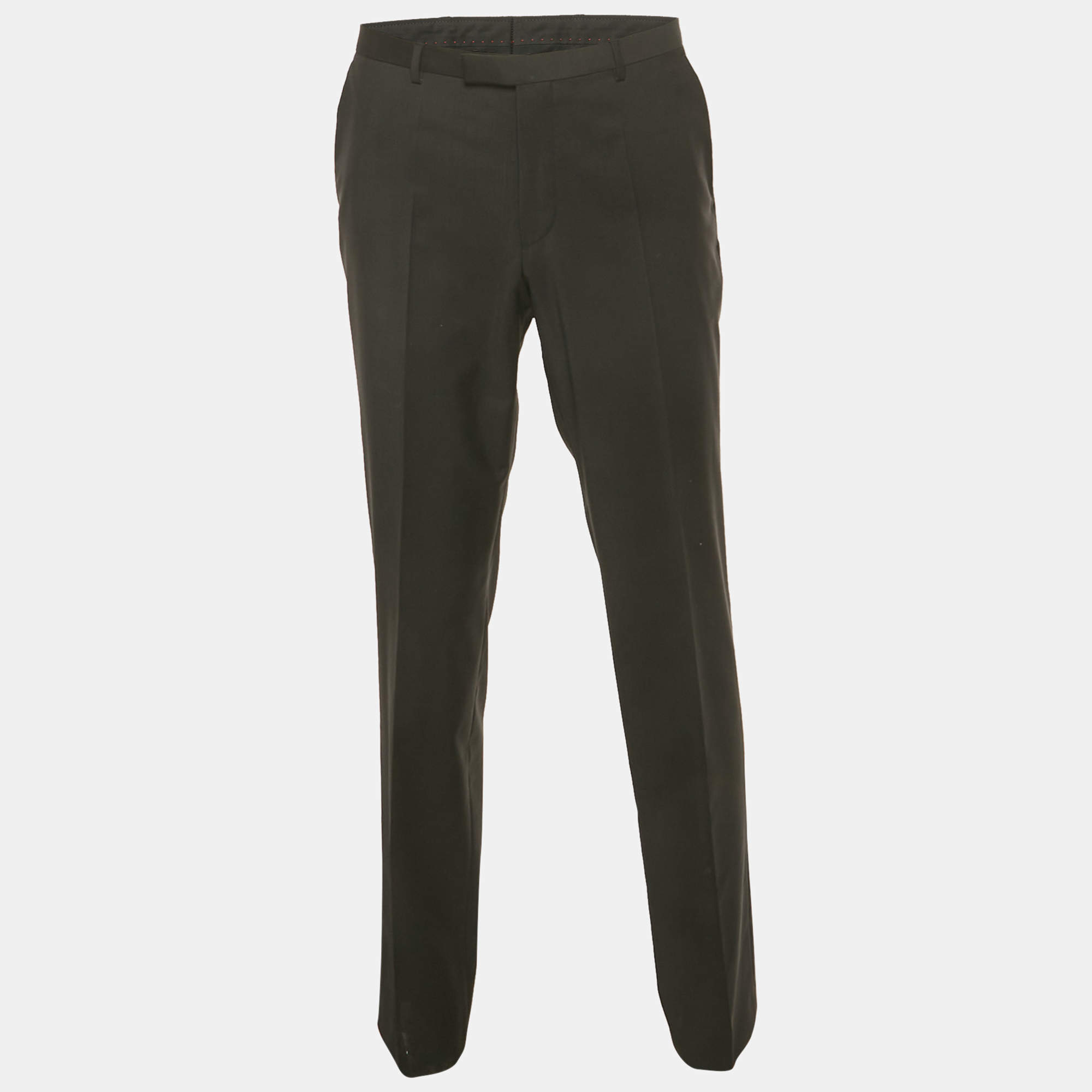 Pre Owned Hugo Hugo Boss Black Wool Trousers XL