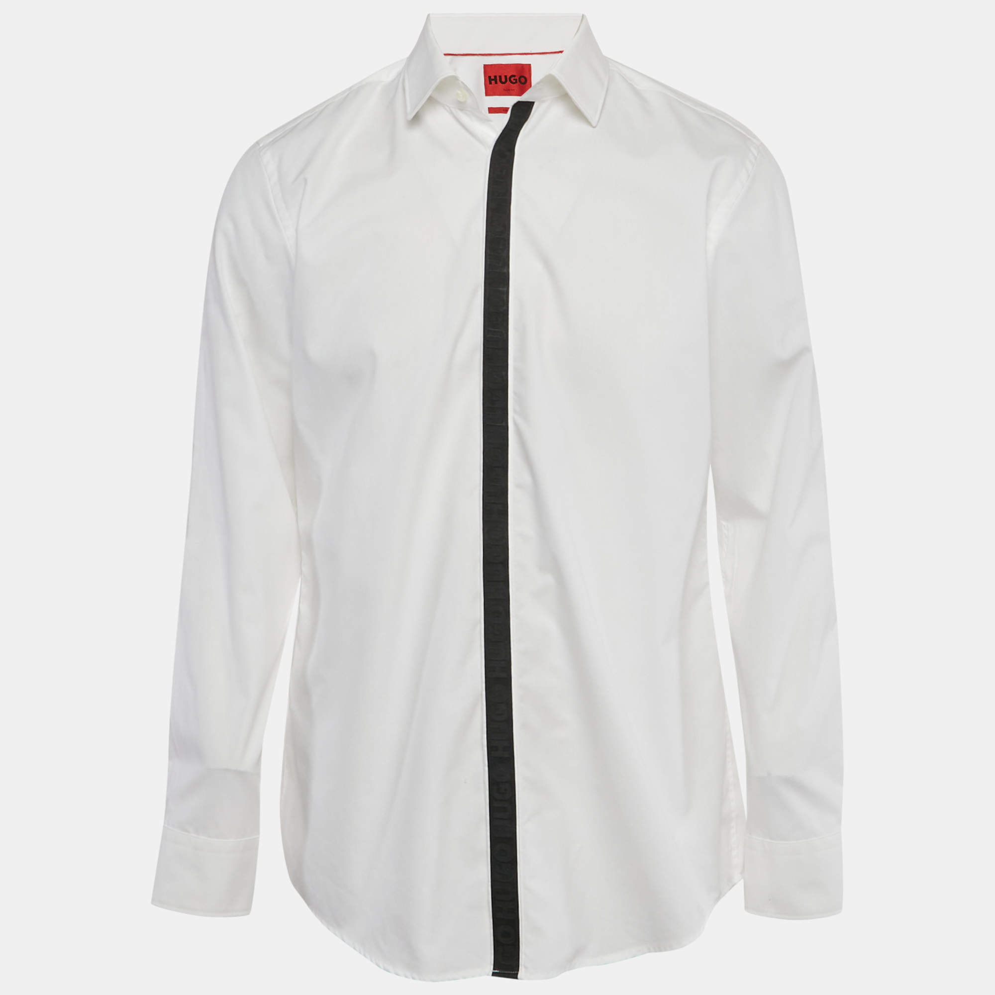 Pre Owned Hugo Boss White Cotton Slim Fit Keidi Shirt XL