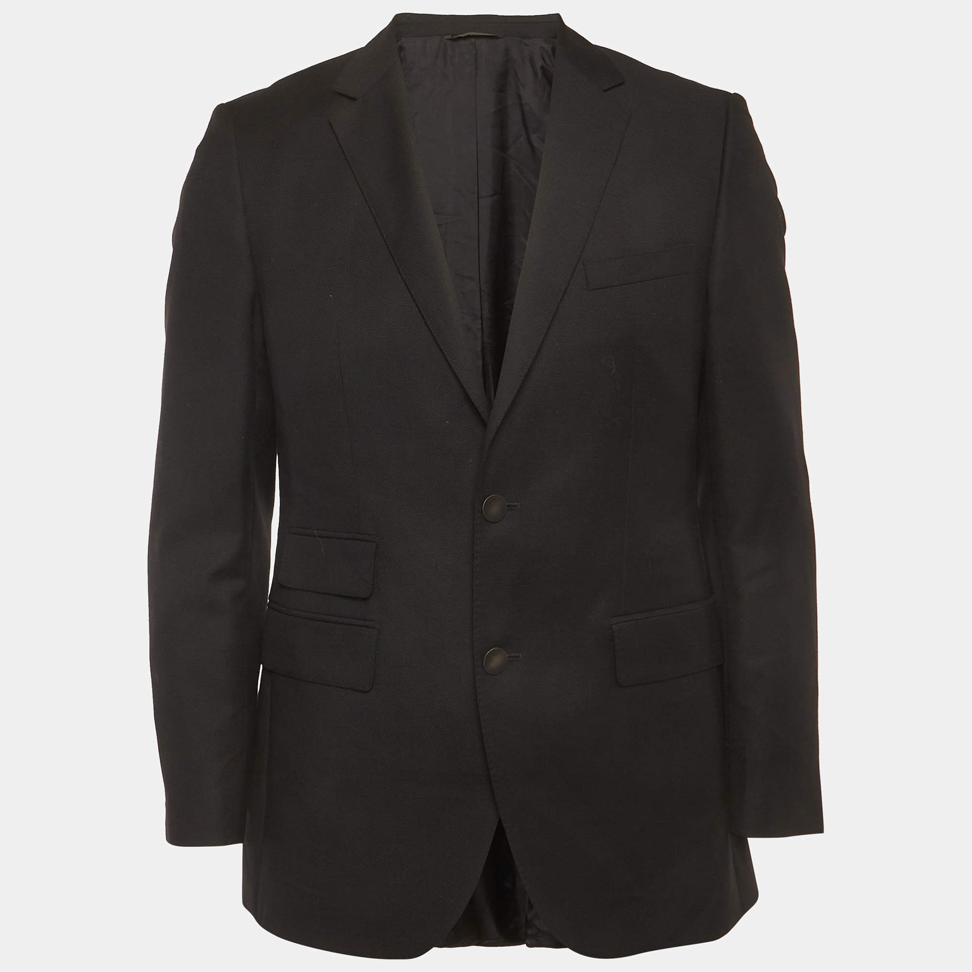 Pre Owned جاكيت هوغو بوس مزيج صوف أسود مقاس وسط