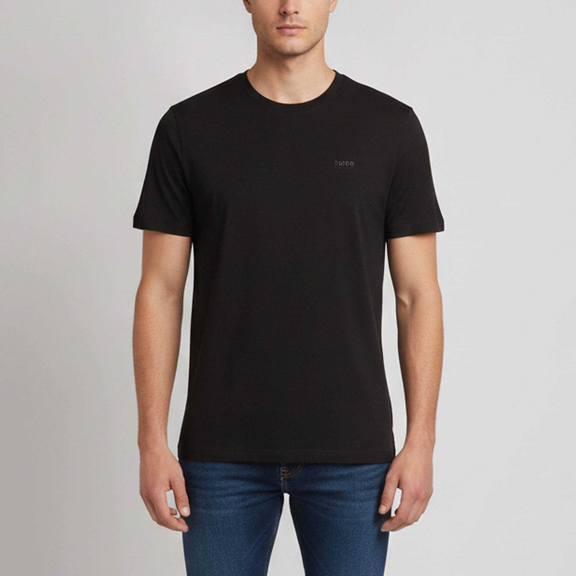Pre Owned Boss by Hugo Boss Black Logo Graphic Jersey Tiburt T-Shirt XL
