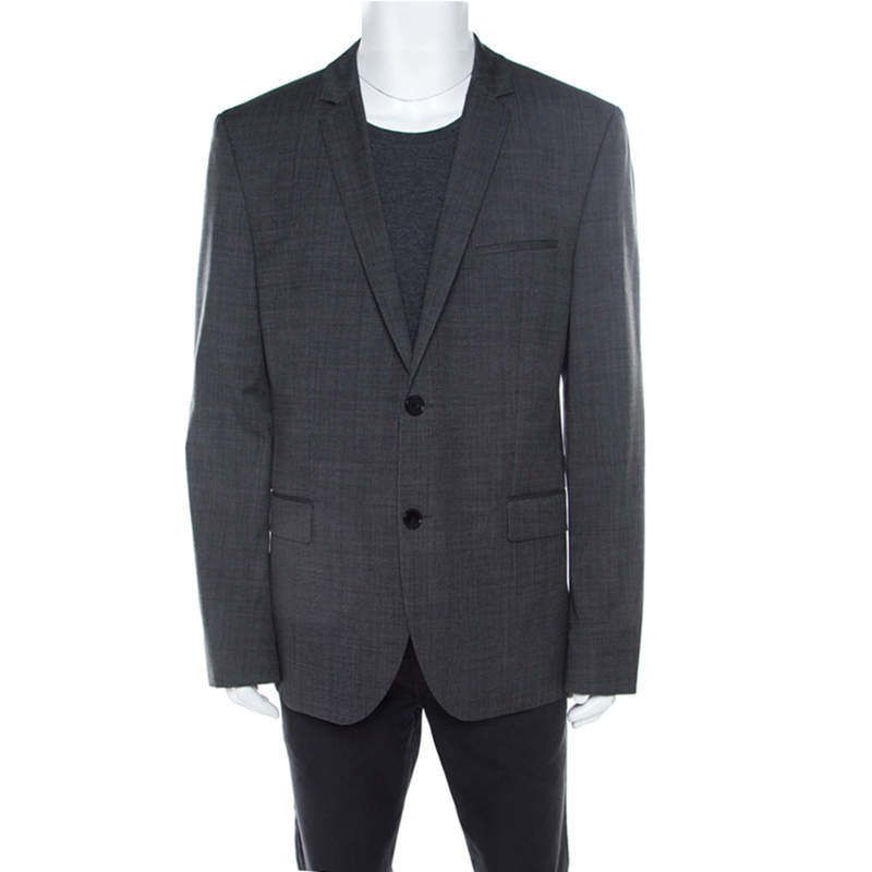 Hugo By Hugo Boss Anthracite Grey Wool Adris3/Heibo3 Tailored Blazer 3XL