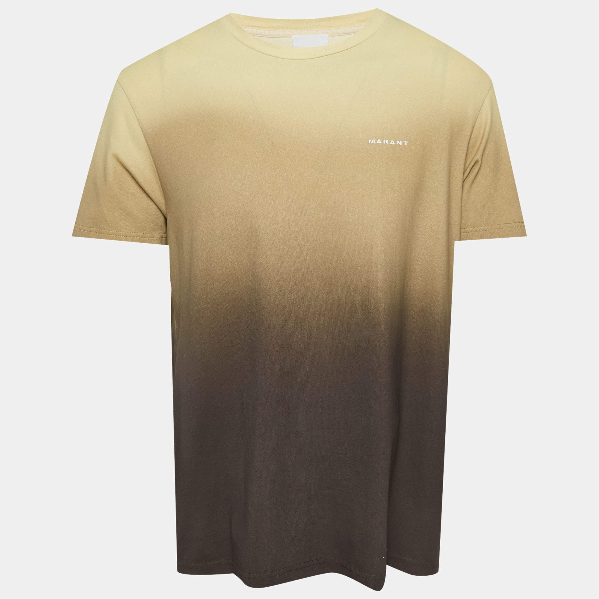 مملوكة مسبقًا Isabel Marant Khaki Ombre Jersey T-Shirt S