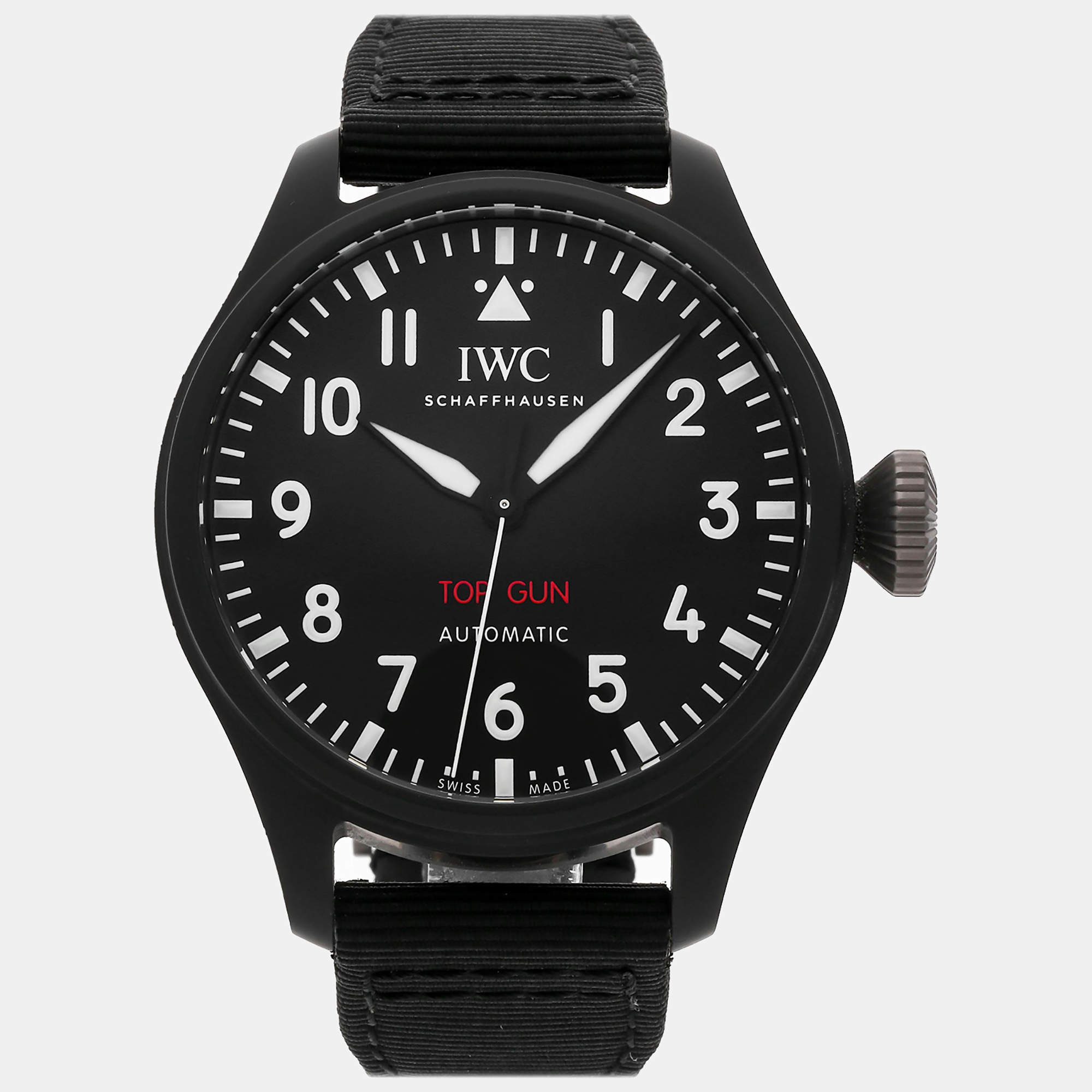 IWC Black Ceramic Pilot's IW3891-08 Automatic Men's Wristwatch 44 mm