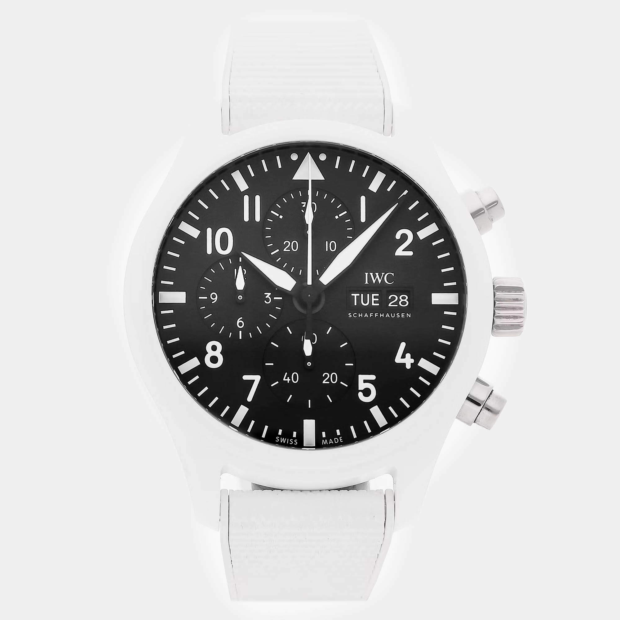 Pre Owned ساعة طيار كرونوغراف طوب غون إيديشن "ليك تاهو" IW3891-05 مقاس 44.5 مم مستعملة IWC