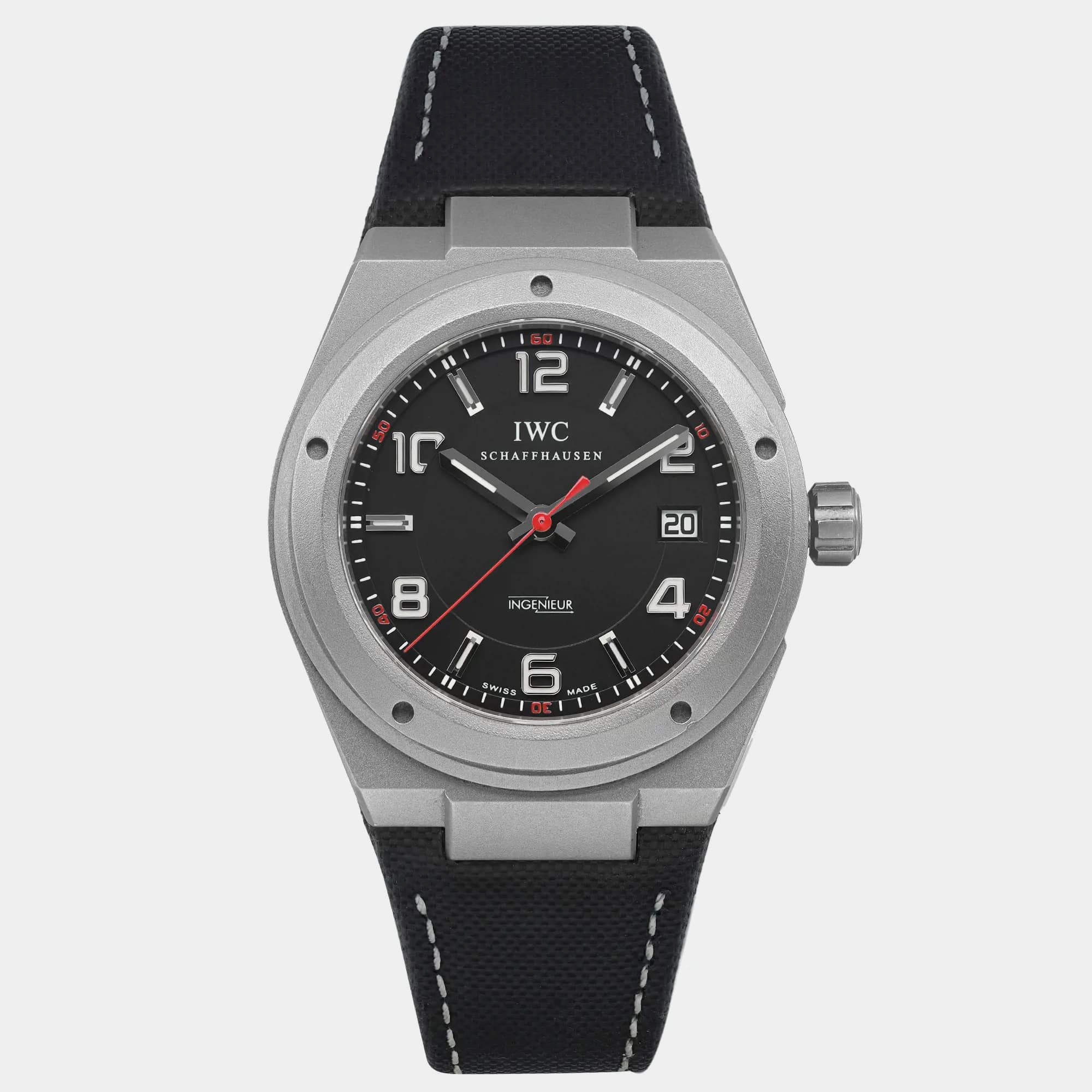 IWC Black Titanium Ingenieur IW322703 Automatic Men's Wristwatch 42 mm