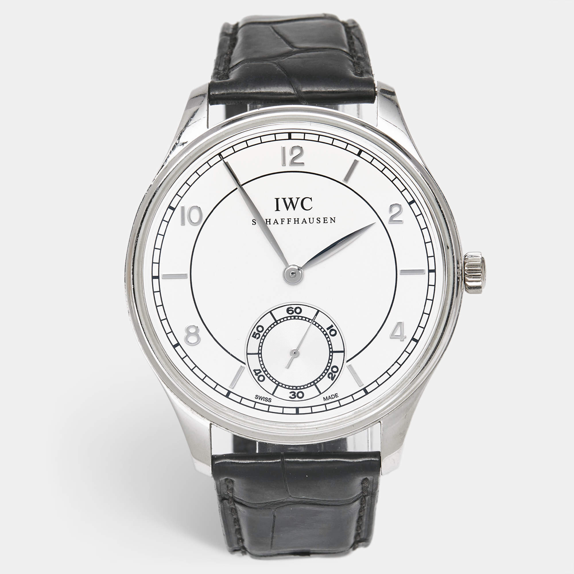 IWC Schaffhausen Platinum Limited Edition 69/500 Portuguese Handwinding IW5445-05 Men's Wristwatch 44 mm