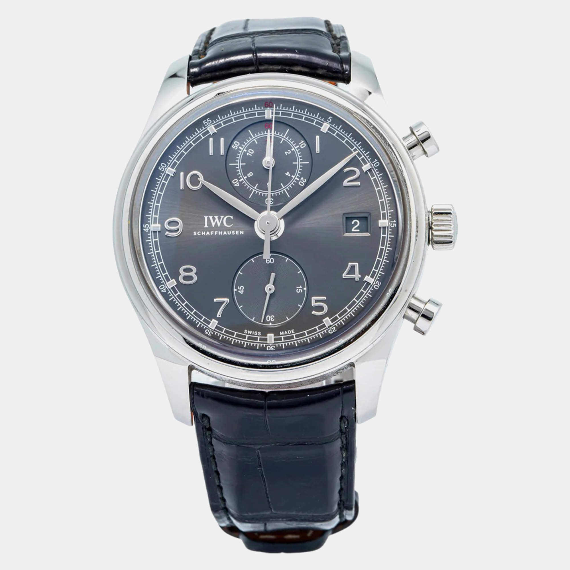 IWC Portuguese IW390404 Automatic Grey Stainless Steel Men's Wristwatch 42mm