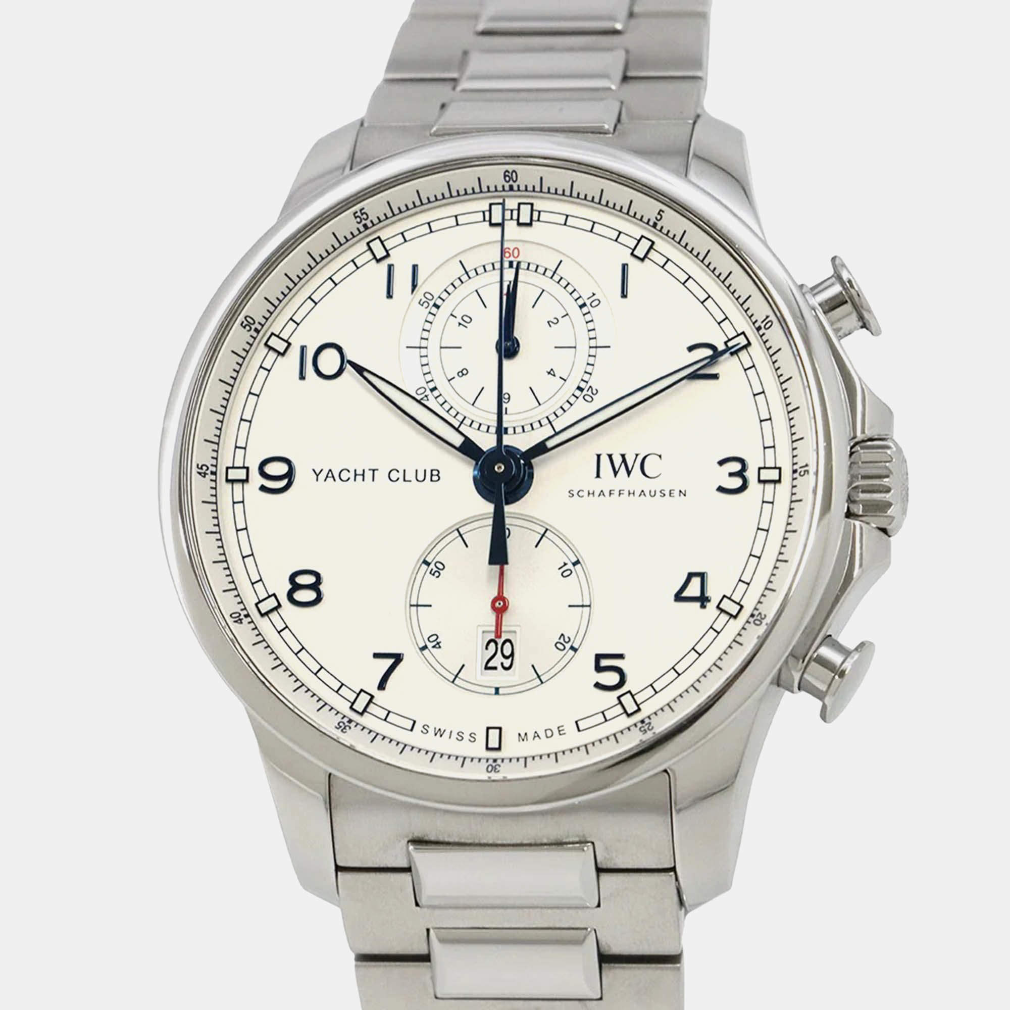 Pre Owned IWC Portuguese IW390702 Automatic Silver Stainless Steel Men's Wristwatch 44.6 mm