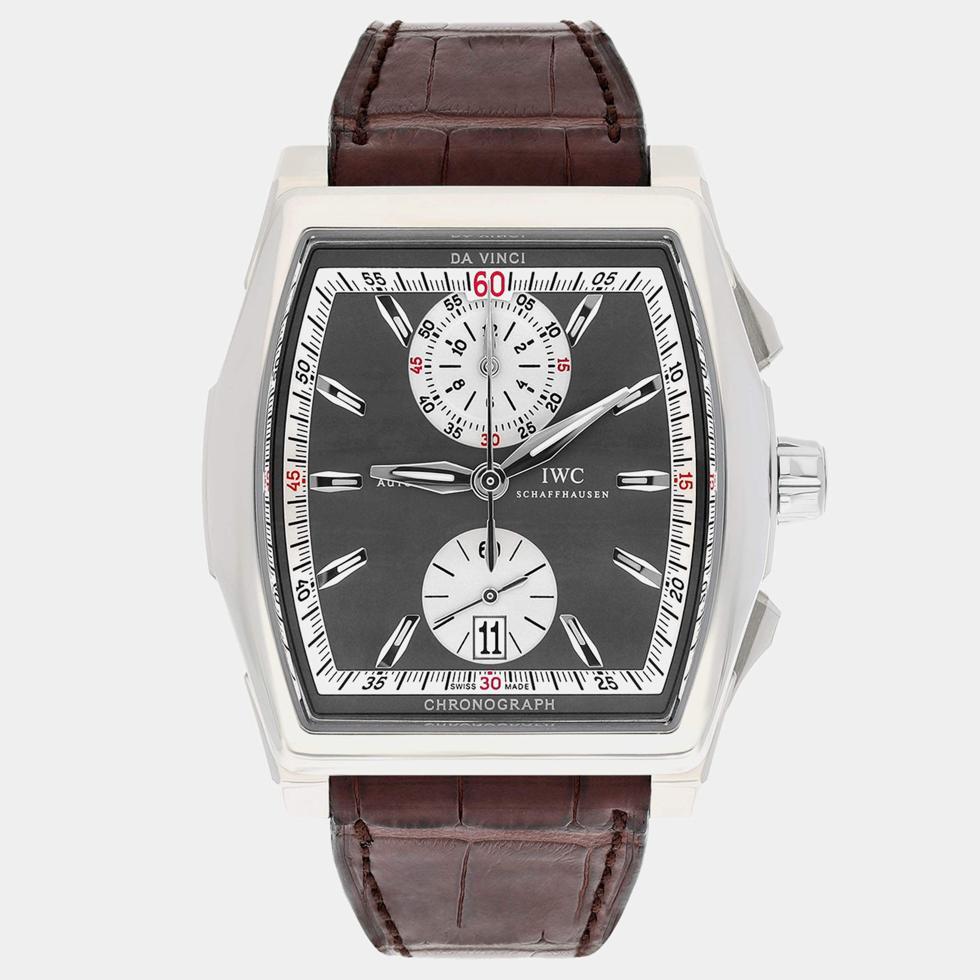 Pre Owned IWC Da Vinci IW3764-01 Automatic Grey 18k white gold Men's Wristwatch 43.1 mm