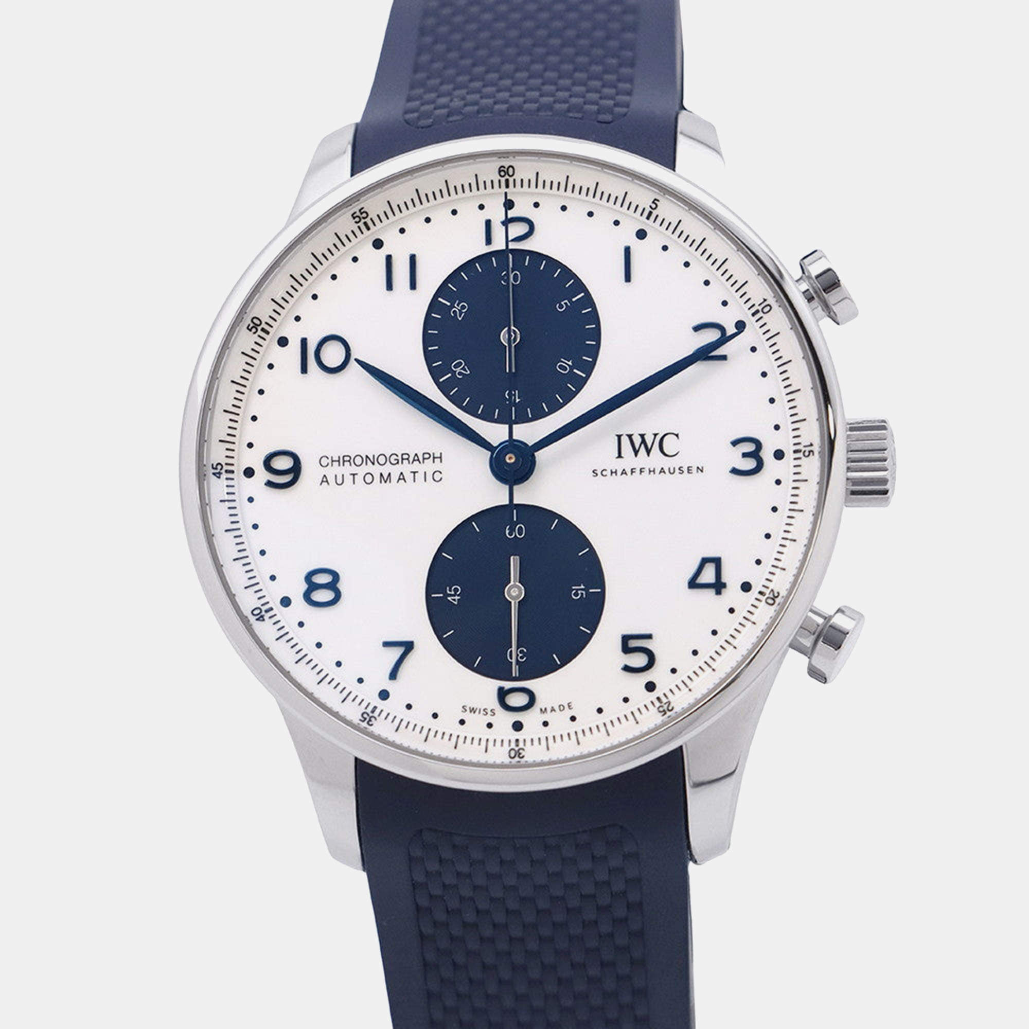 Pre Owned IWC Portugieser IW371620 Automatic White Stainless Steel Men’s Wristwatch 41 mm