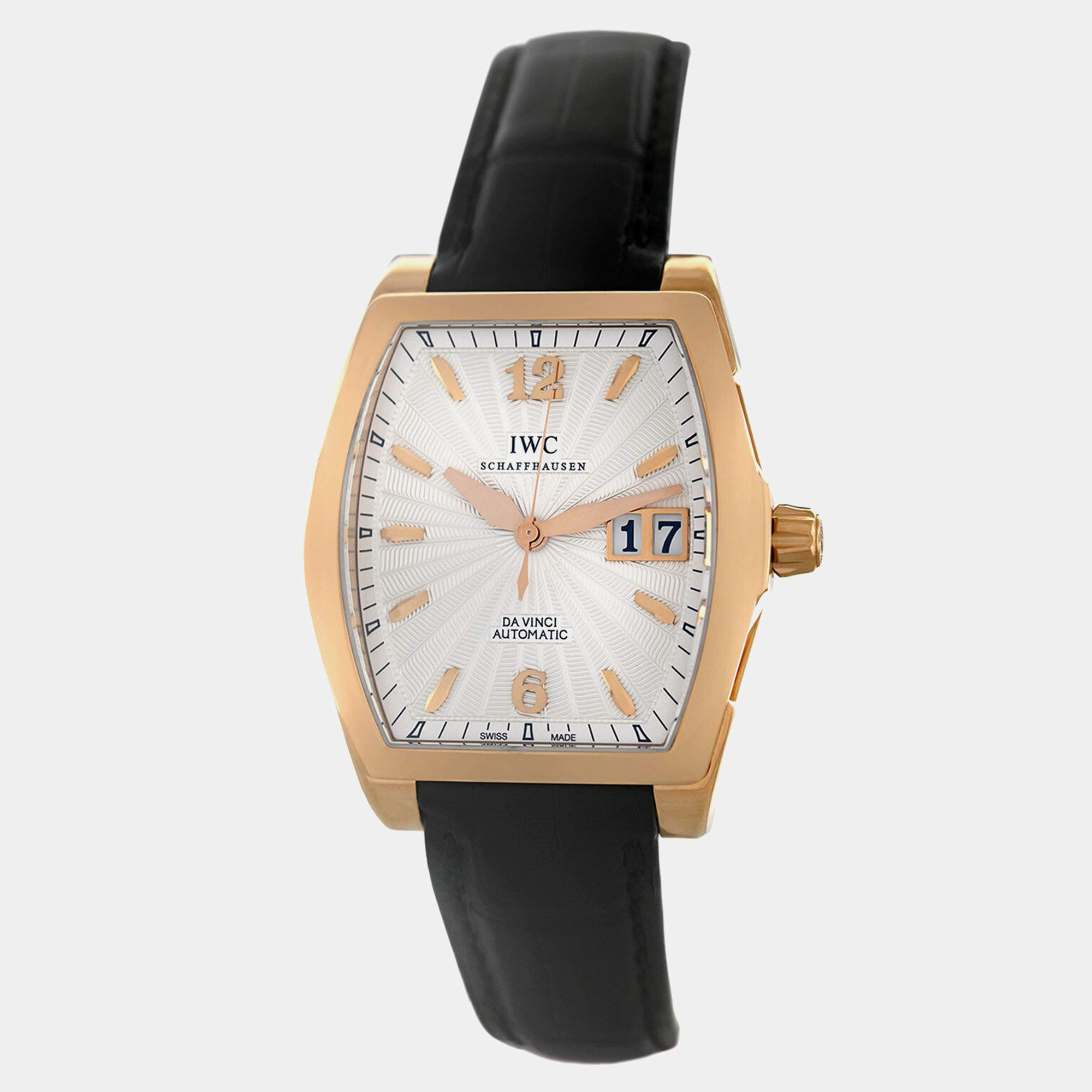 Pre Owned IWC Da Vinci IW452311 Automatic White 18k Rose Gold Men's Wristwatch 36 mm