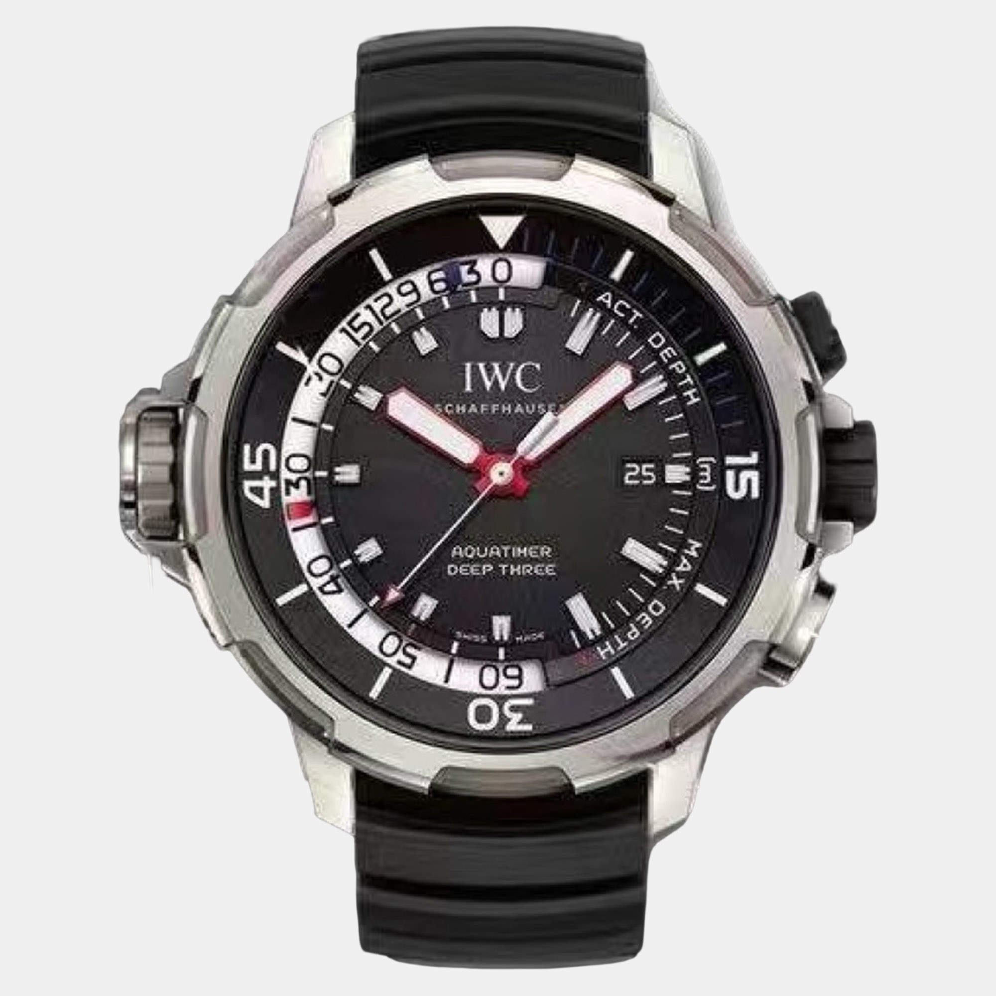 Pre Owned IWC Aquatimer IW355701 Black Titanium Automatic Men's Watches 46mm