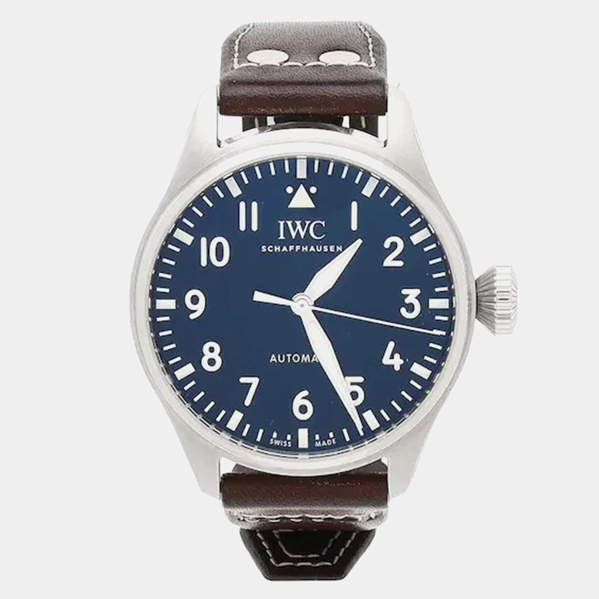 Pre Owned IWC Pilot Big Pilot IW329304 Automatic Blue Dial Stainless Steel Men's Wristwatch 43mm