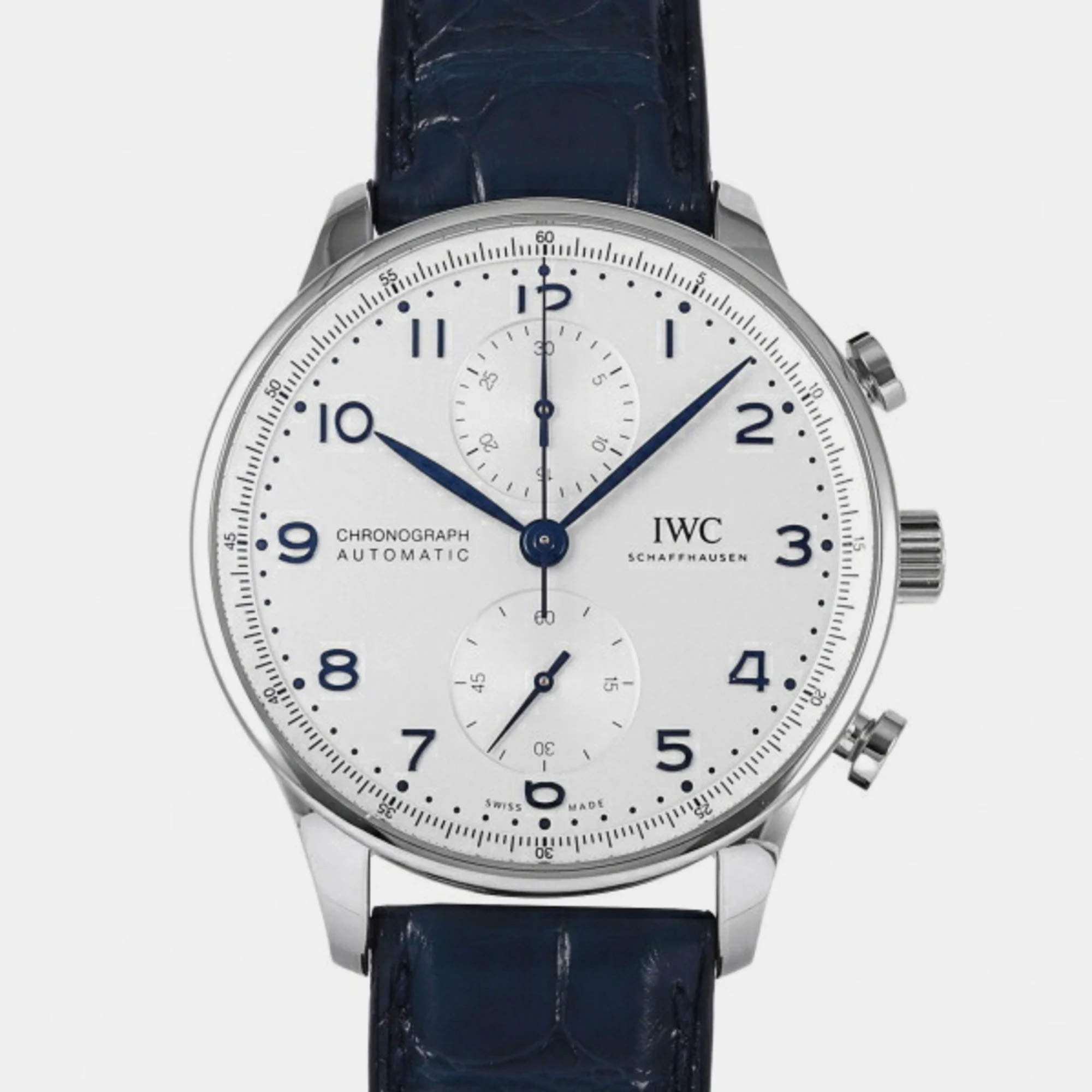 IWC Silver Stainless steel Portugieser IW371605 Men's Wristwatch 41 mm 
