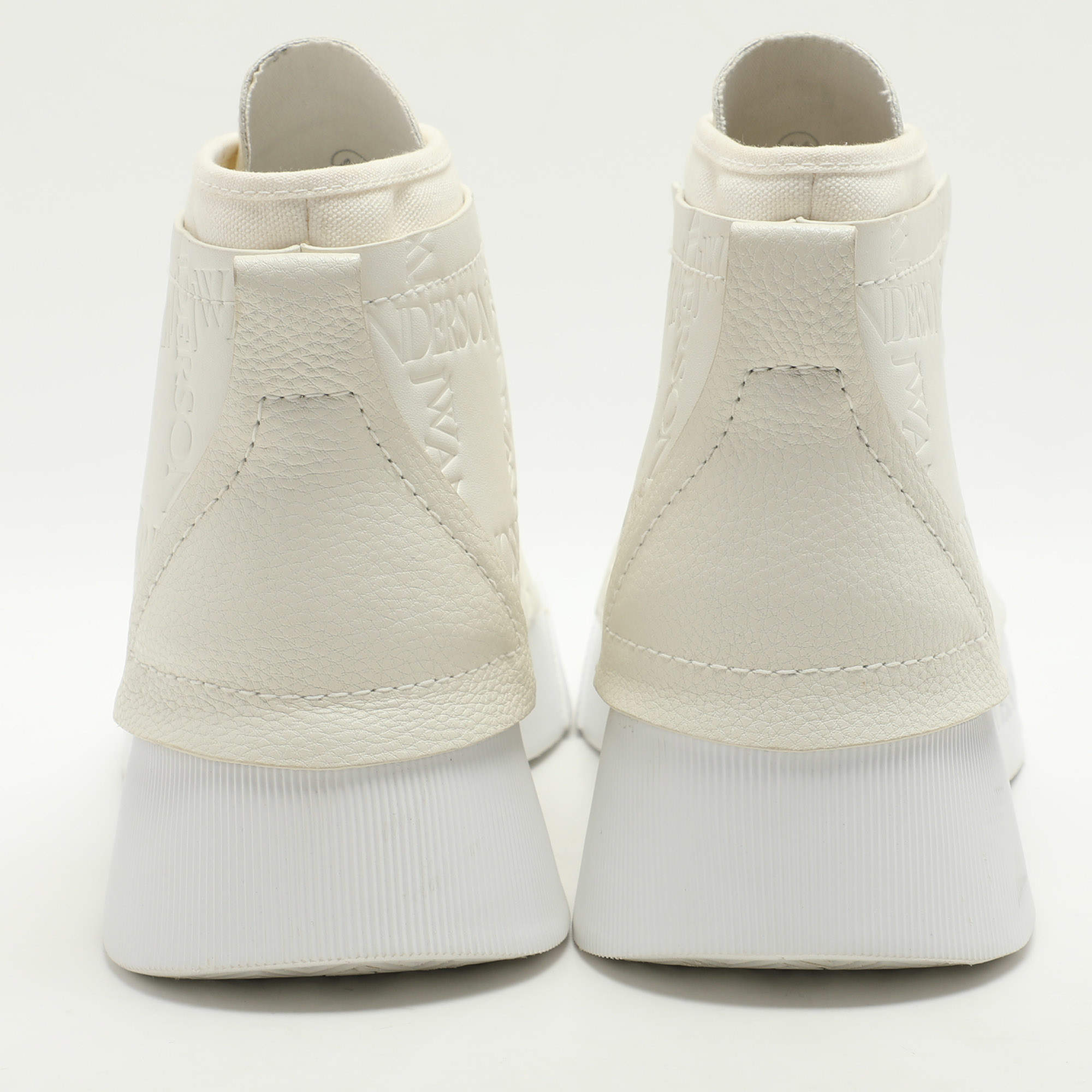 J.W.Anderson White Canvas Leather High Top Sneakers 44 J.W.