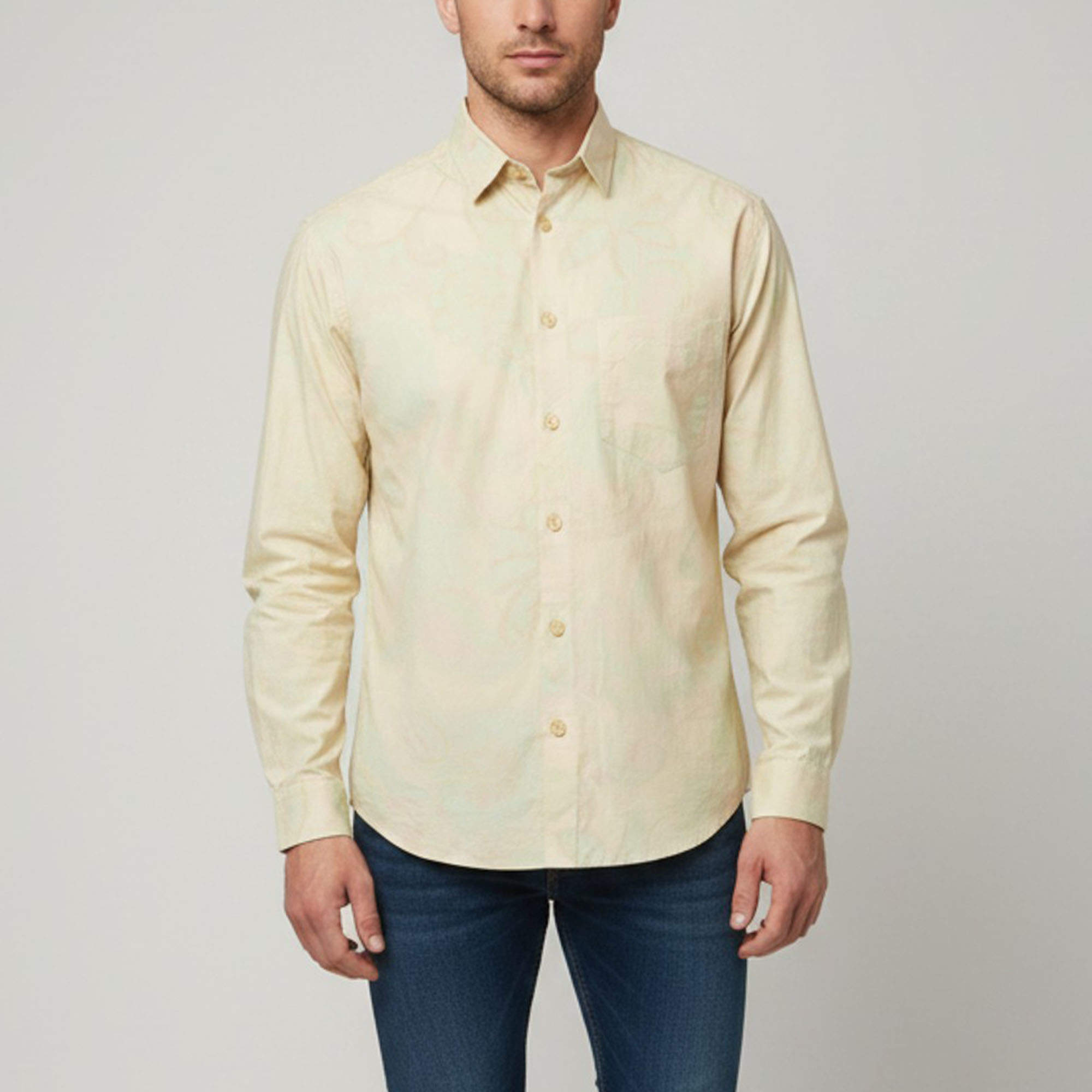 Pre Owned Jacquemus Orange Paisley Print Cotton La Chemise Simon Shirt S