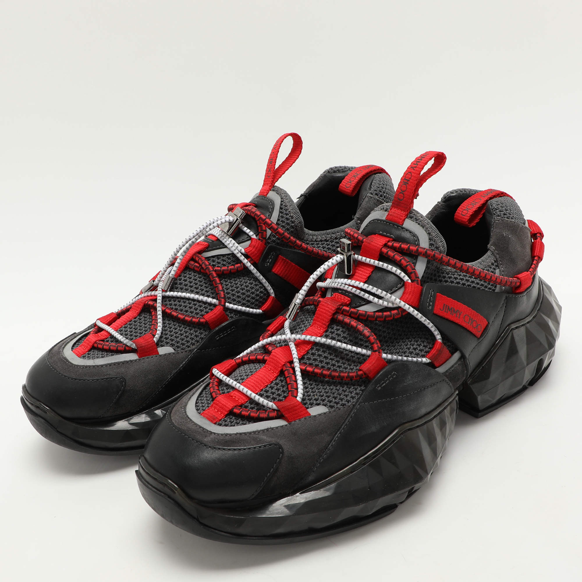 JIMMY CHOO RED MIX 【42】26.5-27cm Jimmy Choo adds a new gem to their casual shoe rotation