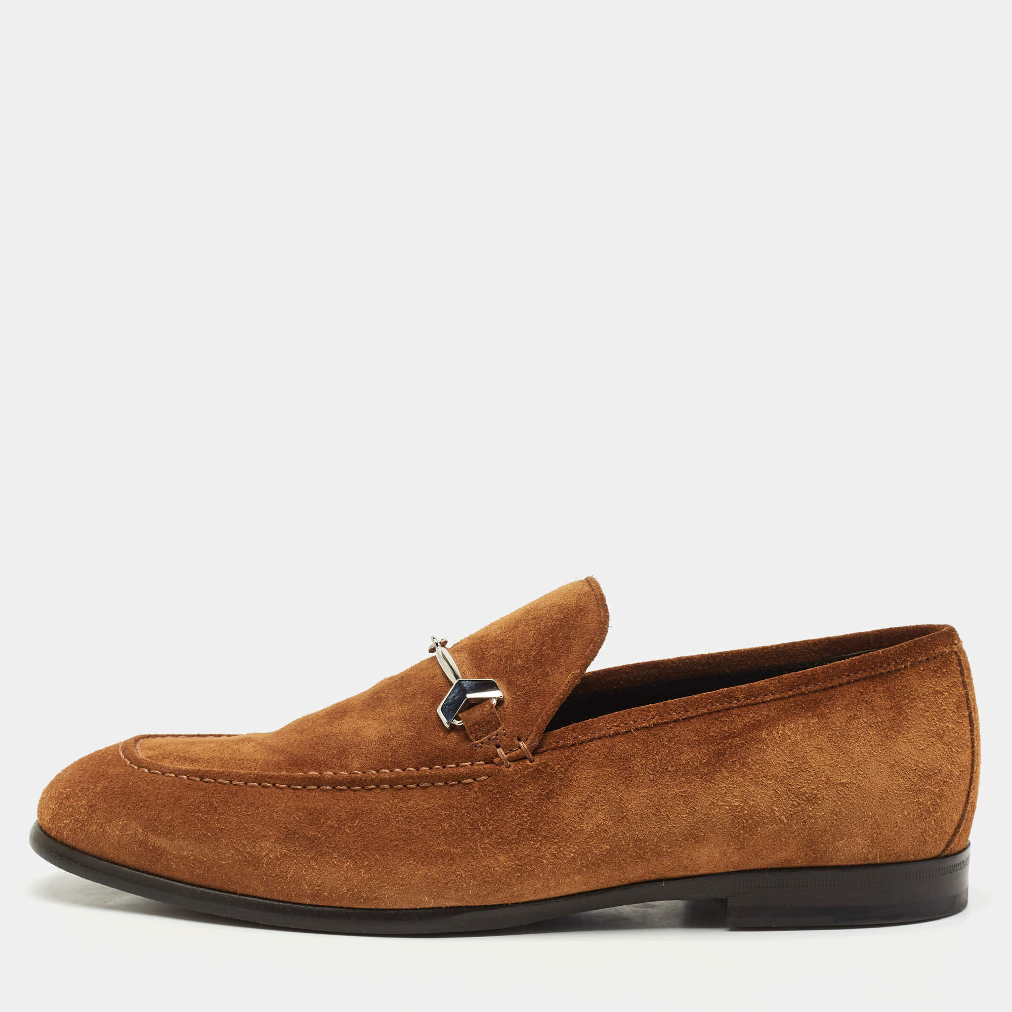 Jimmy Choo Tan Suede Slip On Loafers Size 42.5
